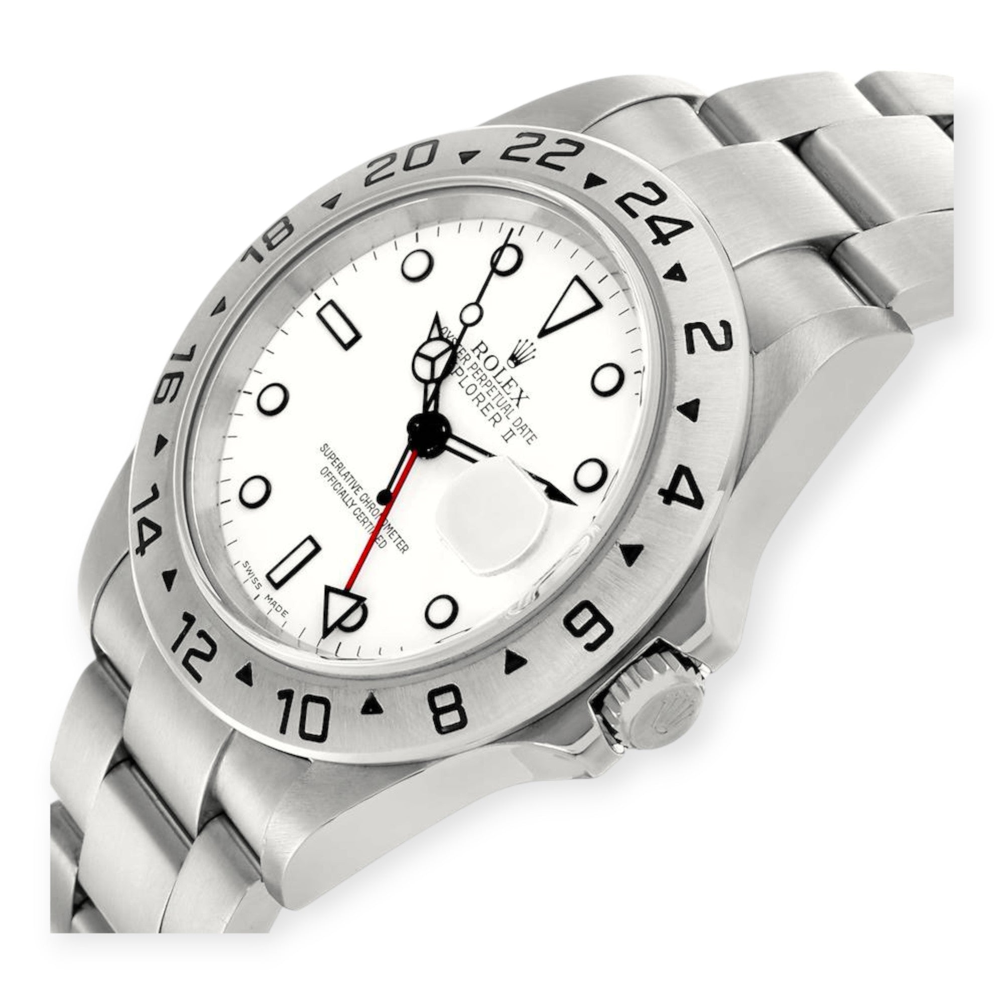 Rolex Explorer II 16570 Polar White Dial Steel Mens Watch-Rolex-JD Watches NY