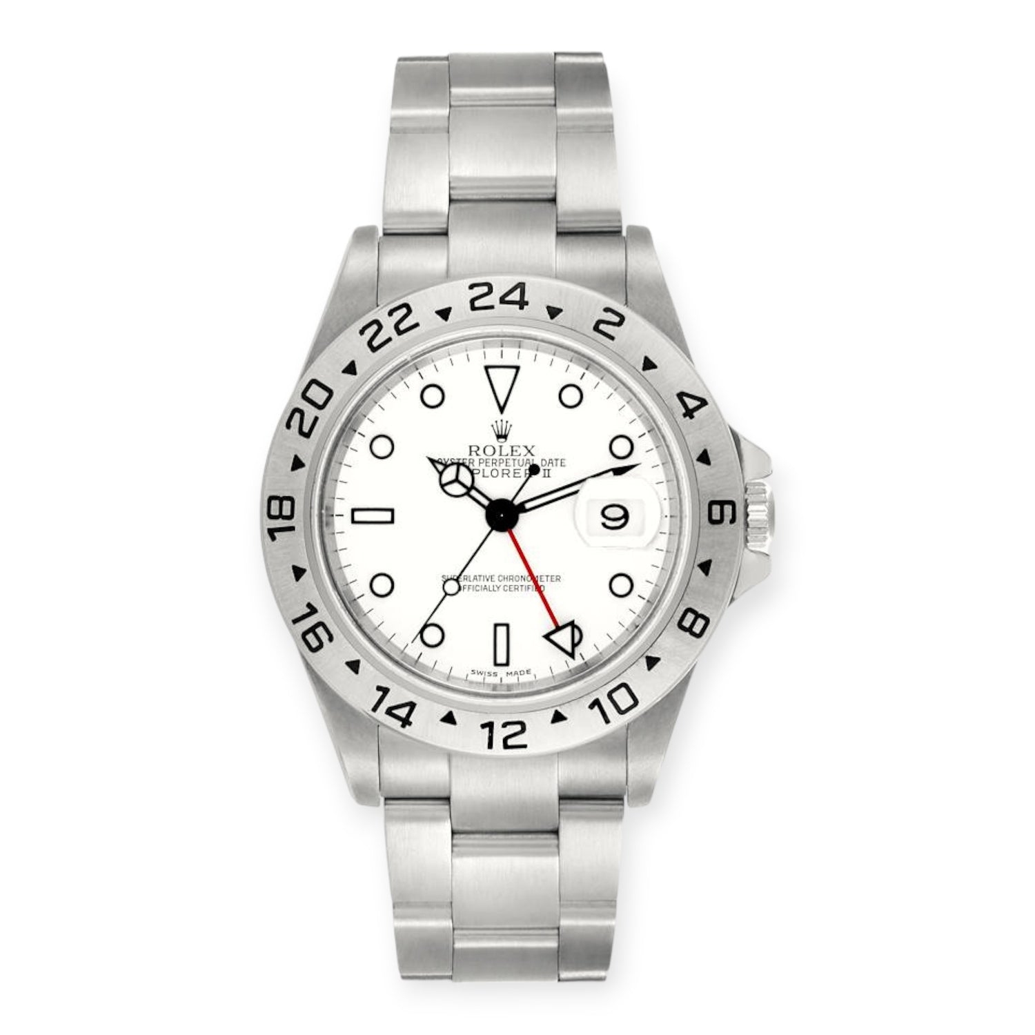 Rolex Explorer II 16570 Polar White Dial Steel Mens Watch-Rolex-JD Watches NY
