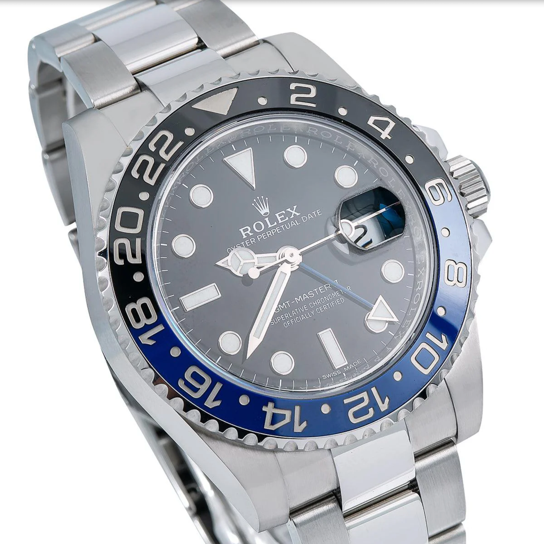 Rolex GMT-Master II – 40mm Stainless Steel with Black and Blue Bezel Ref. 116710BLNR "Batman"
