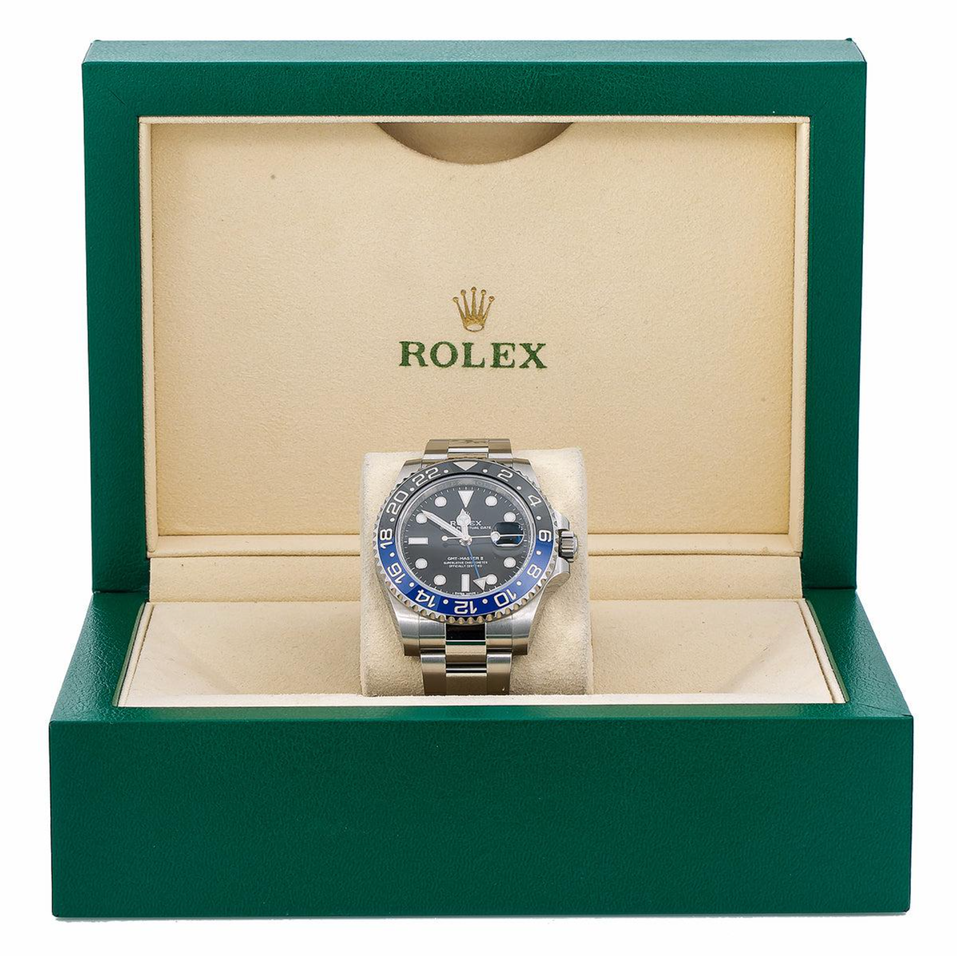 Rolex GMT-Master II – 40mm Stainless Steel with Black and Blue Bezel Ref. 116710BLNR "Batman"