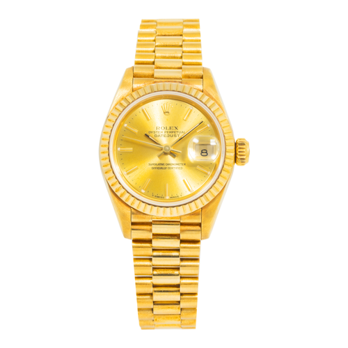 Rolex Ladies 18K Yellow Gold Datejust 69178 with President Bracelet