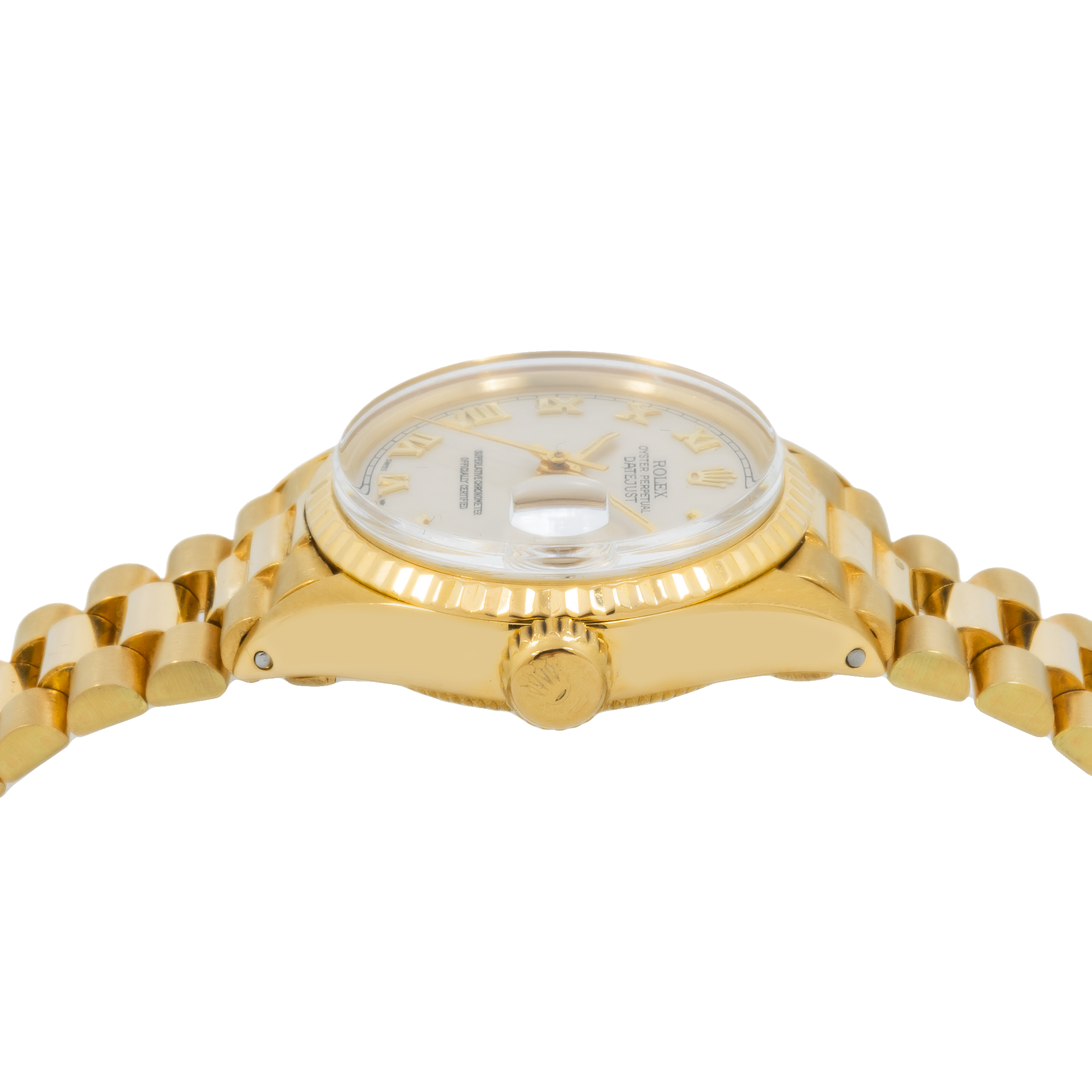 Rolex Lady-Datejust 26mm – 6517 Champagne Dial with 14k Yellow Gold President Bracelet-Rolex-JD Watches NY