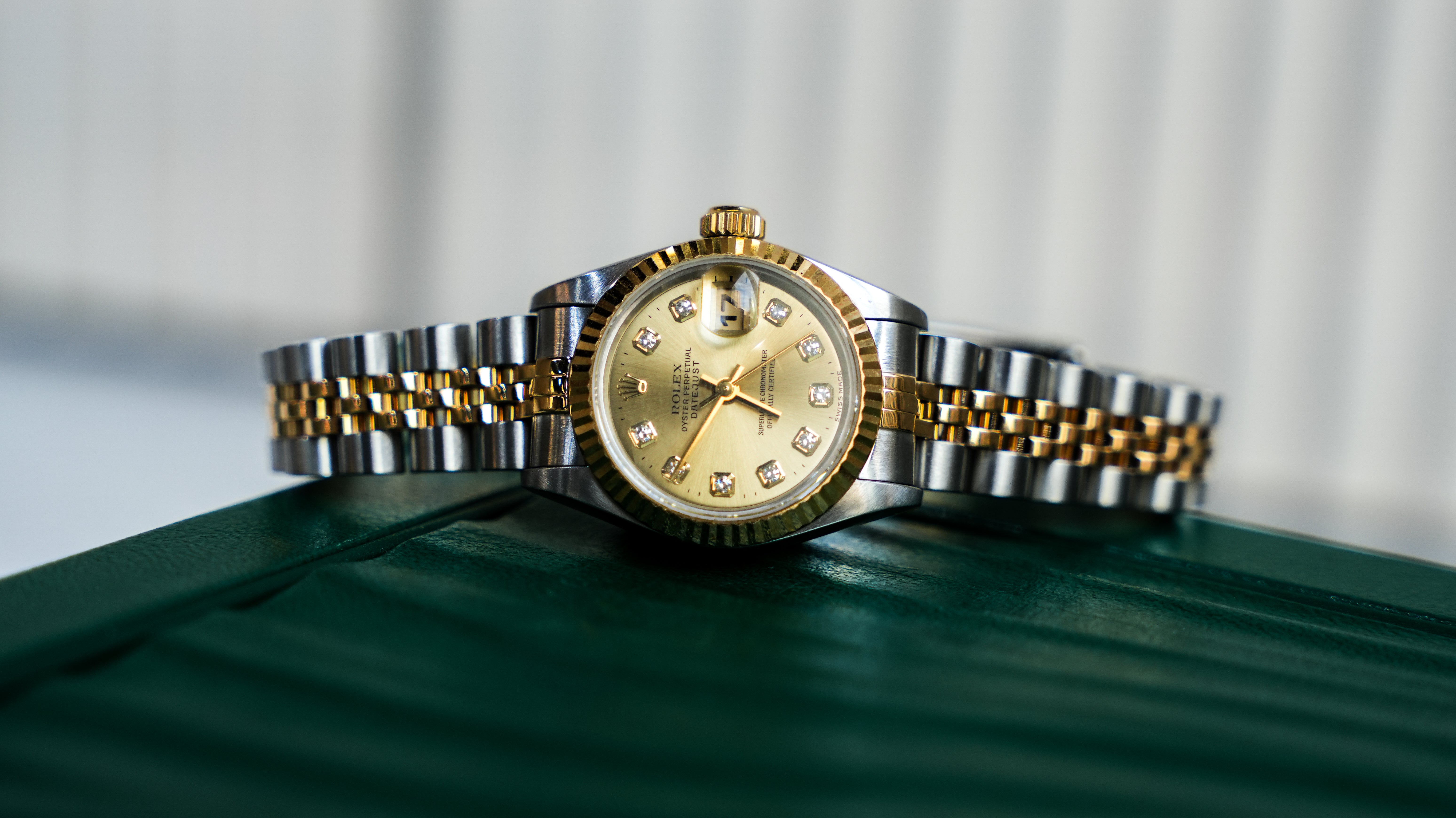 Rolex Lady-Datejust 26mm – 69173, Champagne Diamond Dial, 18k Yellow Gold & Stainless Steel Jubilee Bracelet-Rolex-JD Watches NY