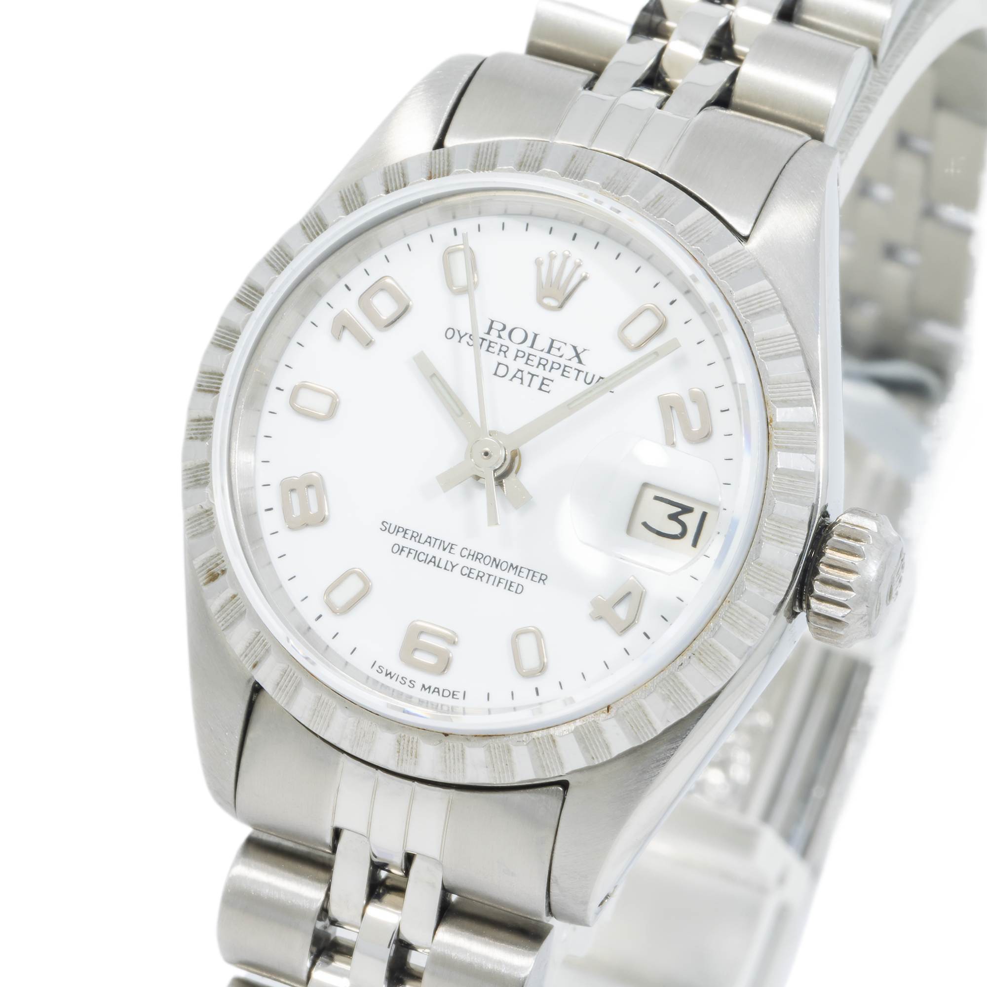 Rolex Lady-Datejust 26mm – Ref. 6916 White Arabic Dial | Stainless Steel & 14k Yellow Gold-Rolex-JD Watches NY