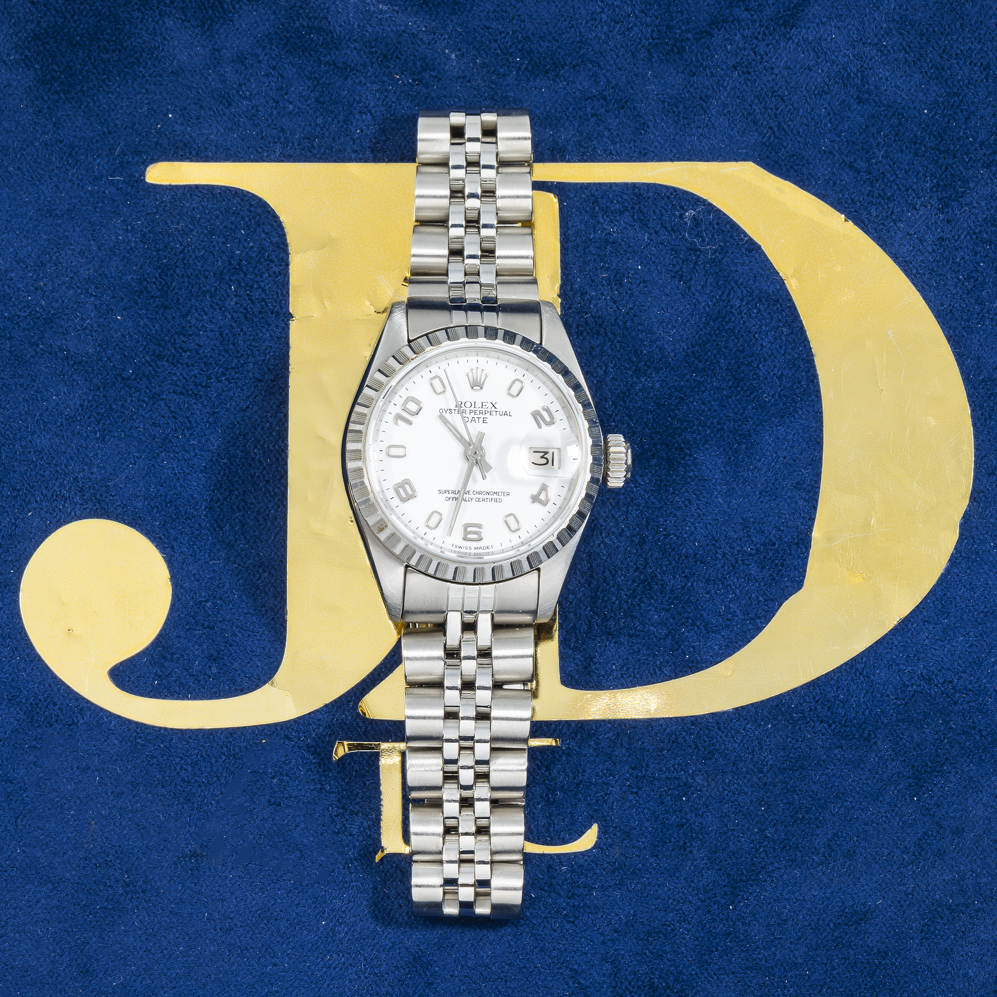 Pre-Owned Rolex Lady-Datejust 6916 | White Arabic Dial – JD Watches NY