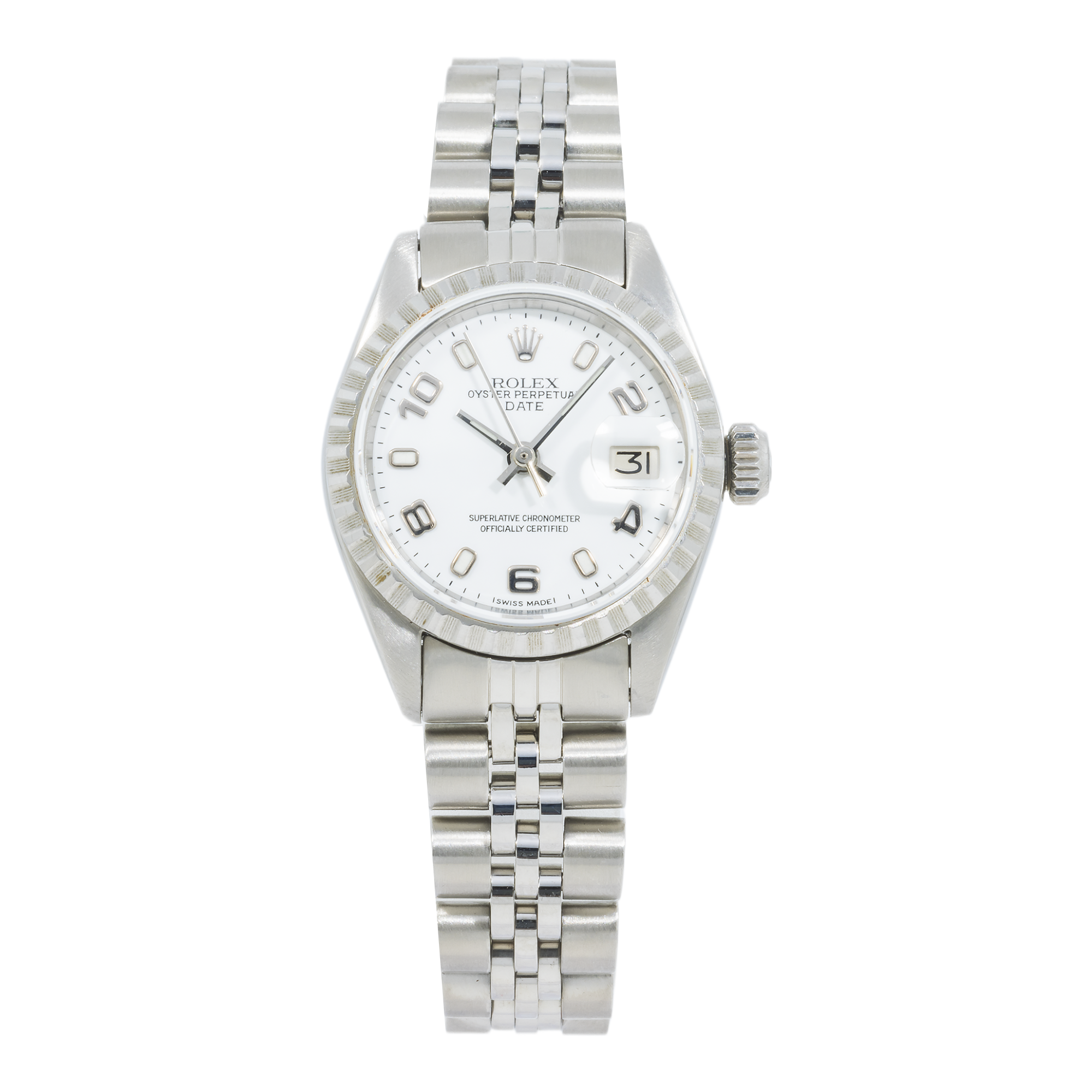 Rolex Lady-Datejust 26mm – Ref. 6916 White Arabic Dial | Stainless Steel & 14k Yellow Gold-Rolex-JD Watches NY