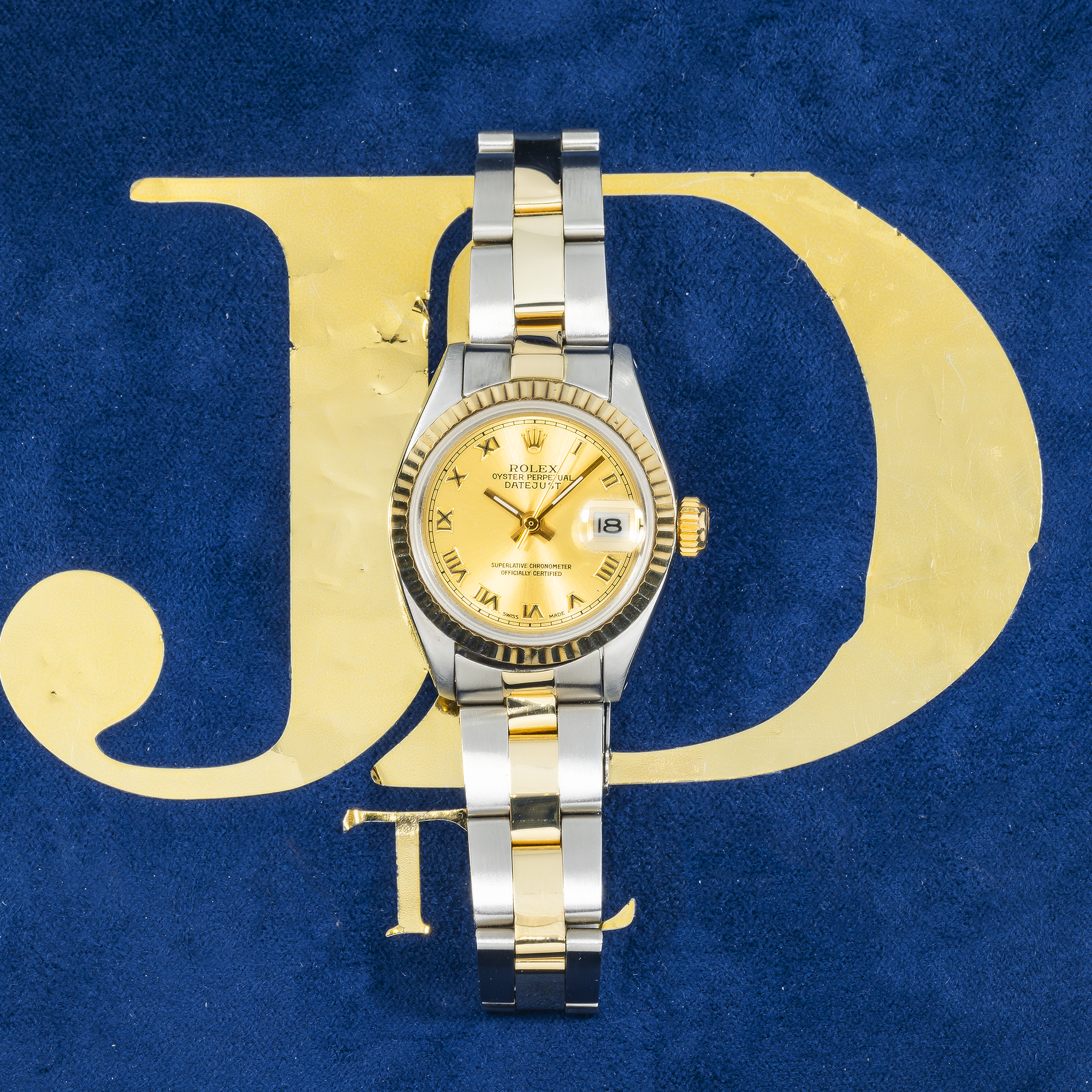 Rolex Lady-Datejust 26mm – Ref. 6917 Champagne Arabic Dial | Two-Tone Oyster Bracelet-Rolex-JD Watches NY