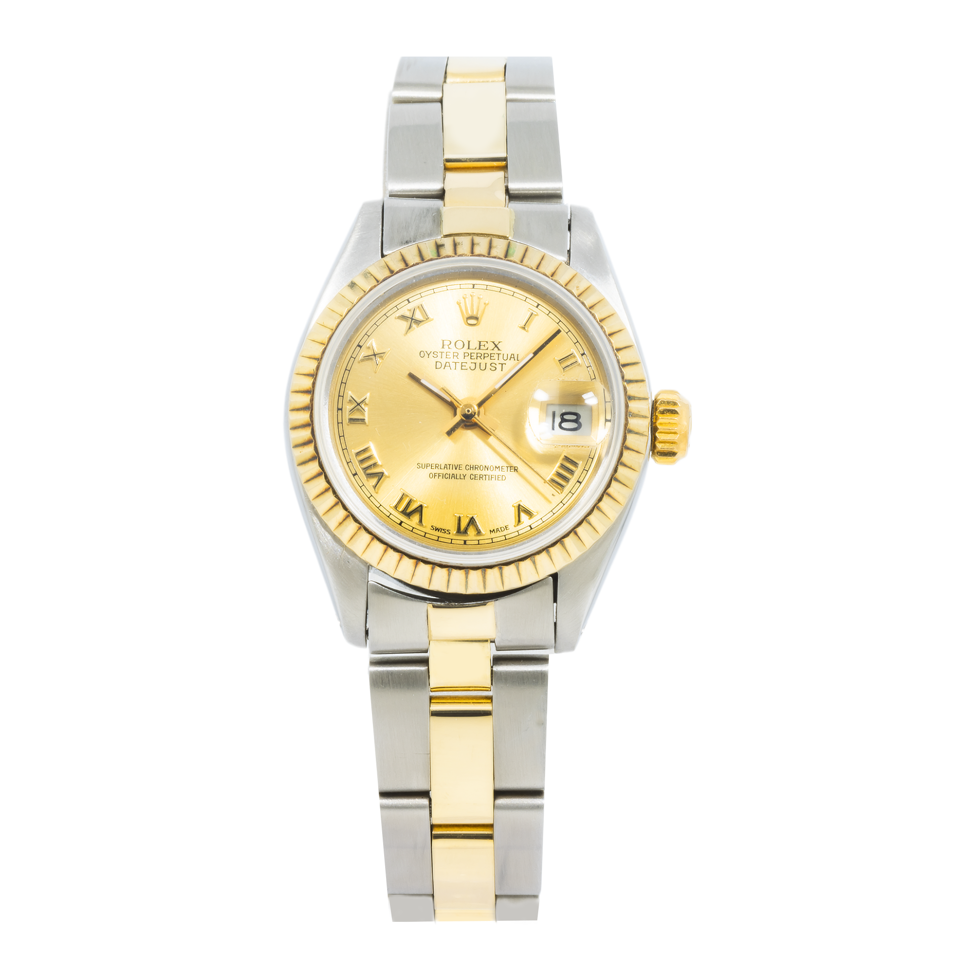 Rolex Lady-Datejust 26mm – Ref. 6917 Champagne Arabic Dial | Two-Tone Oyster Bracelet-Rolex-JD Watches NY