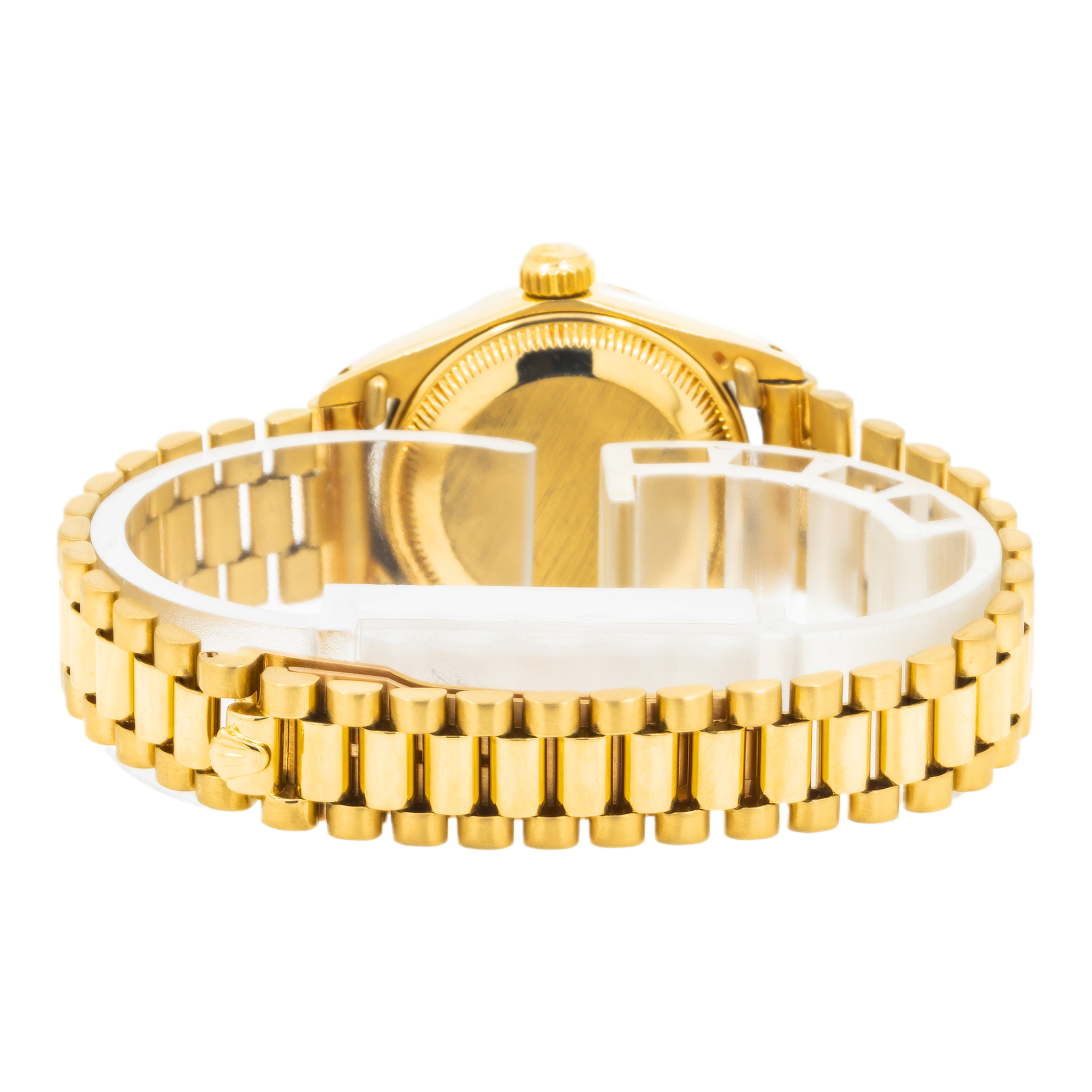 Rolex Lady-Datejust 6917 – Champagne Roman Dial – 18k Yellow Gold President Bracelet – 26mm-Rolex-JD Watches NY