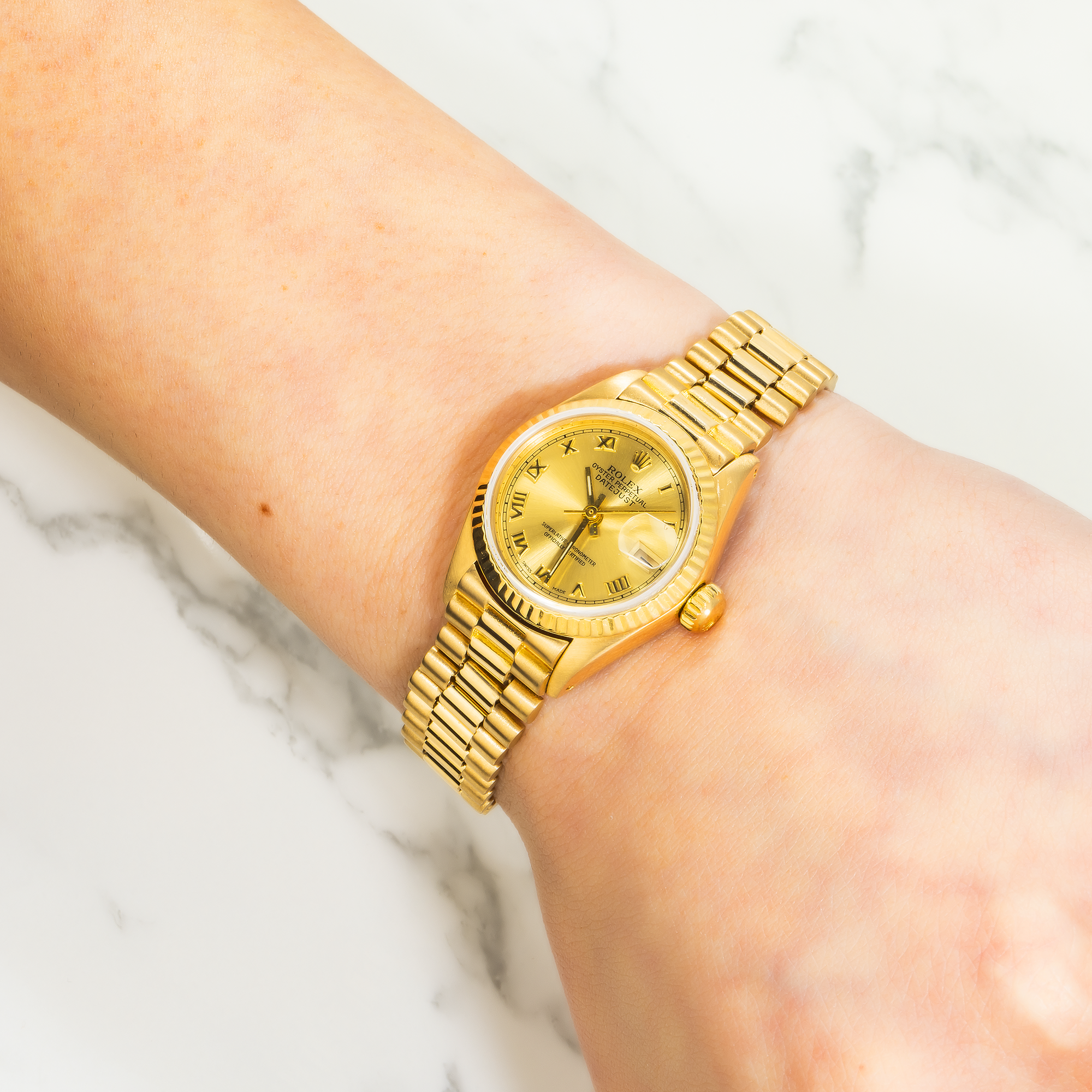 Pre-Owned Rolex Lady-Datejust 6917 | Champagne Roman Dial – JD