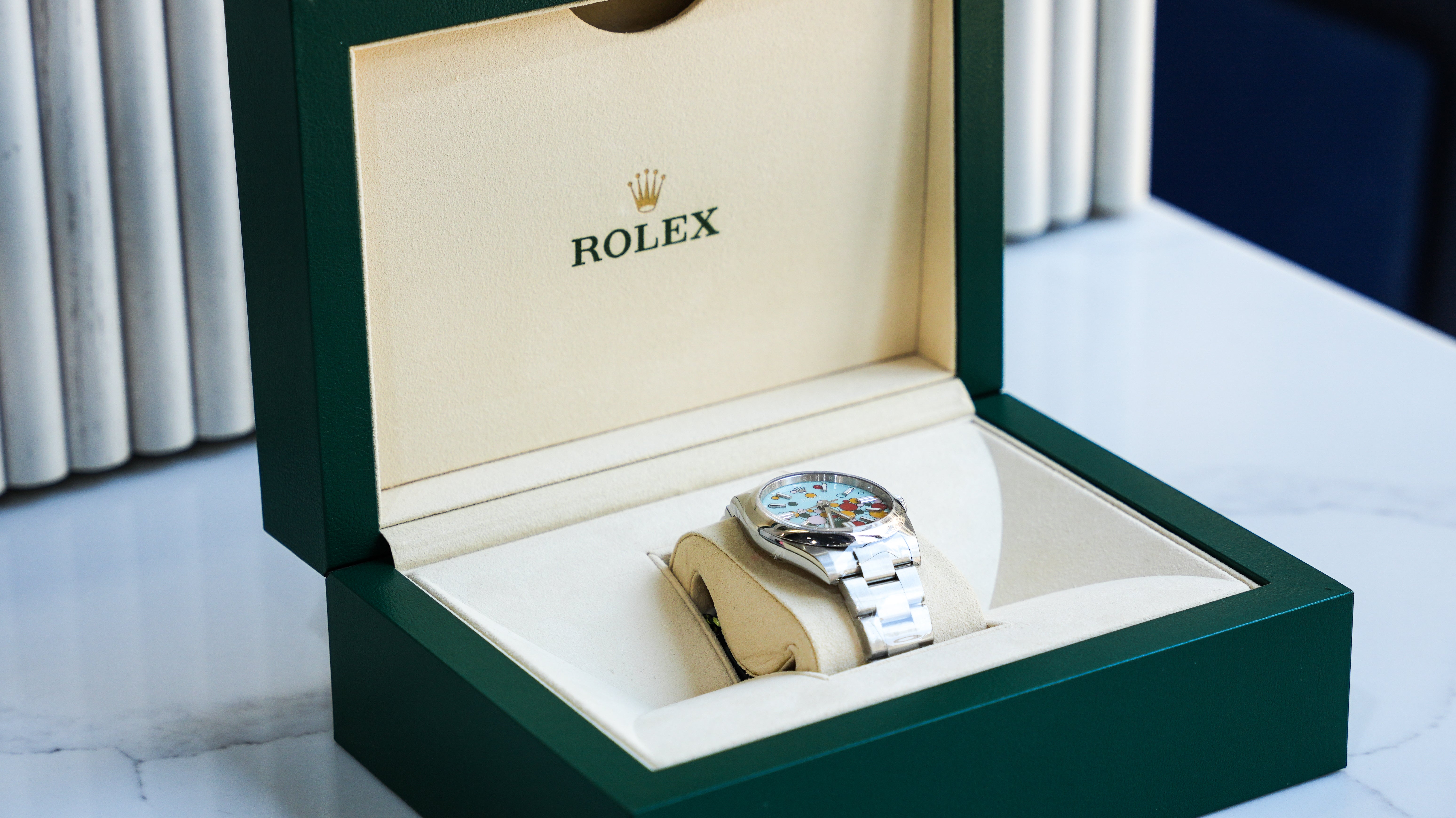 Rolex Oyster Perpetual 124300 Stainless Steel Celebration Dial-Rolex-JD Watches NY