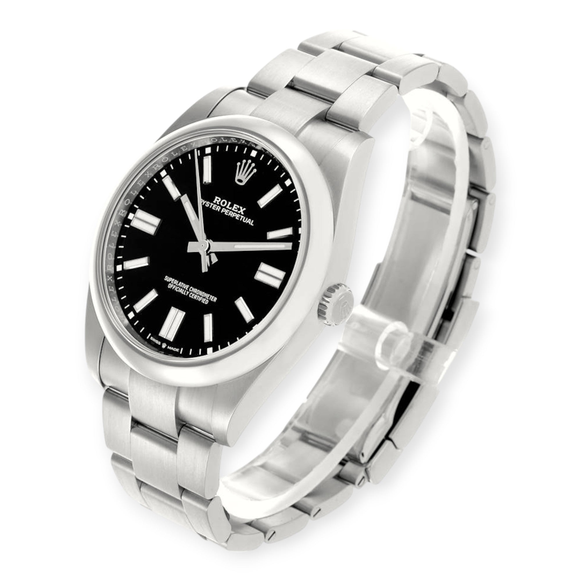 Rolex Oyster Perpetual 41mm 124300 Black Dial Steel Mens Watch-Rolex-JD Watches NY