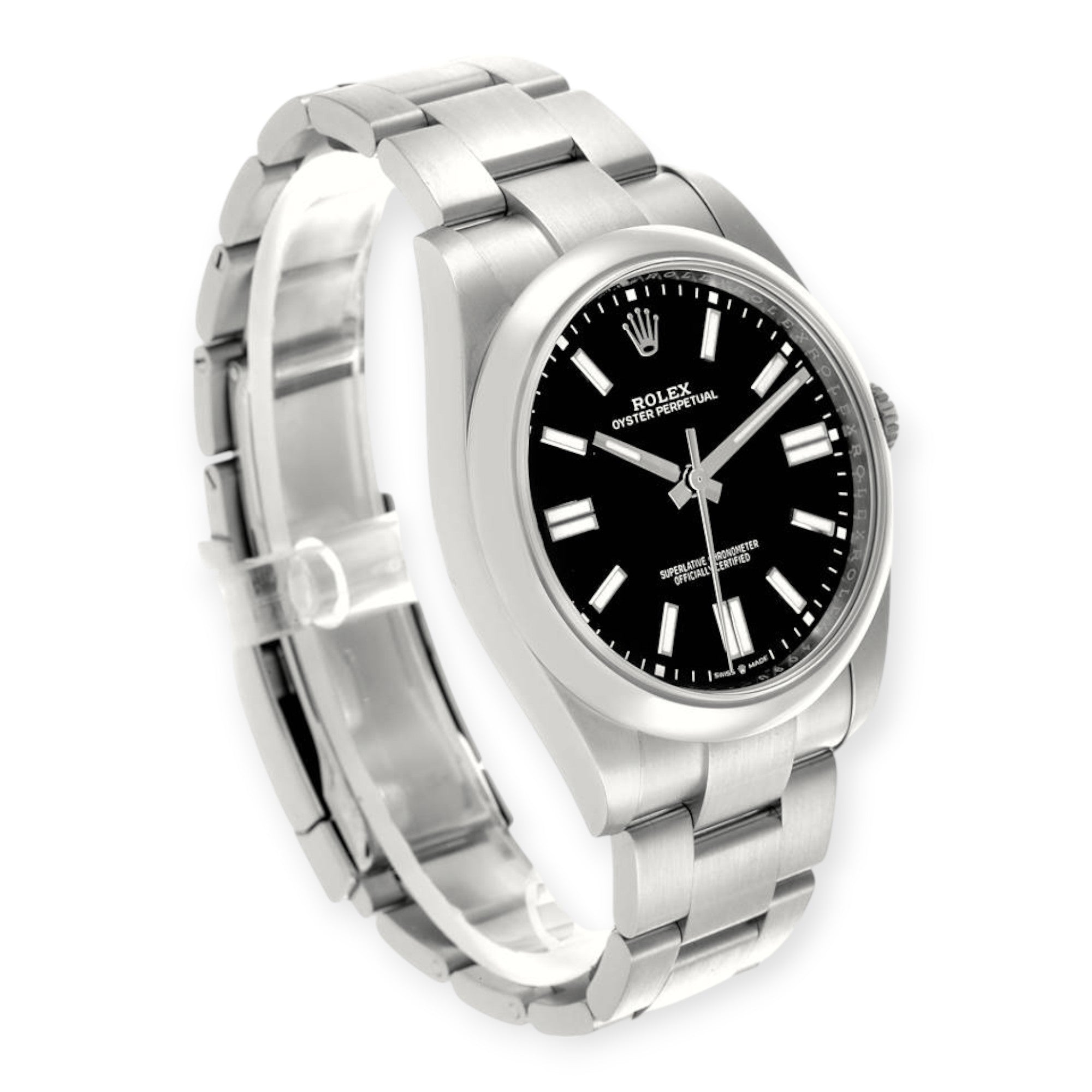 Rolex Oyster Perpetual 41mm 124300 Black Dial Steel Mens Watch-Rolex-JD Watches NY