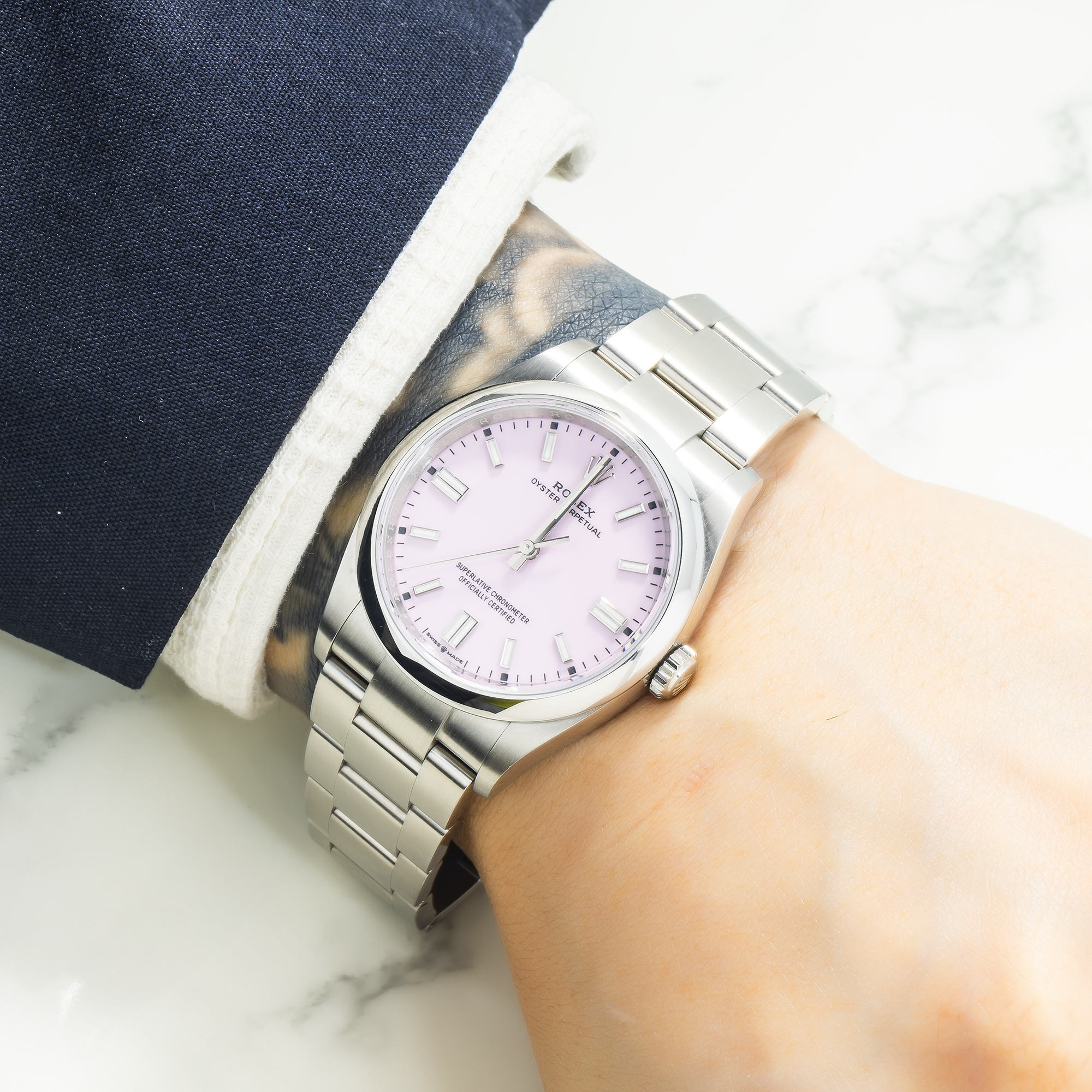 Rolex Oyster Perpetual 41mm with Pink Dial 124300-Rolex-JD Watches NY