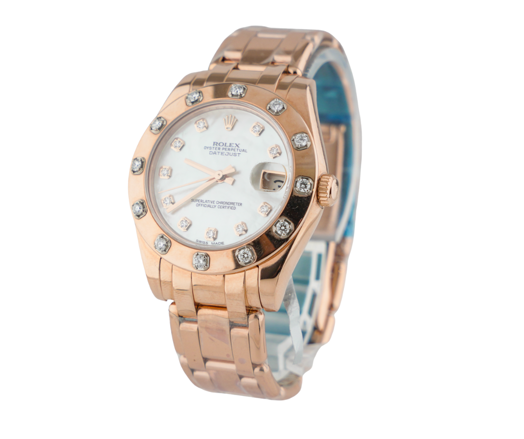 Rolex Pearlmaster 34 – 80315, 18k Rose Gold Case with Diamond Bezel and Mother-of-Pearl Dial, Rose Gold Pearlmaster Bracelet-Rolex-JD Watches NY