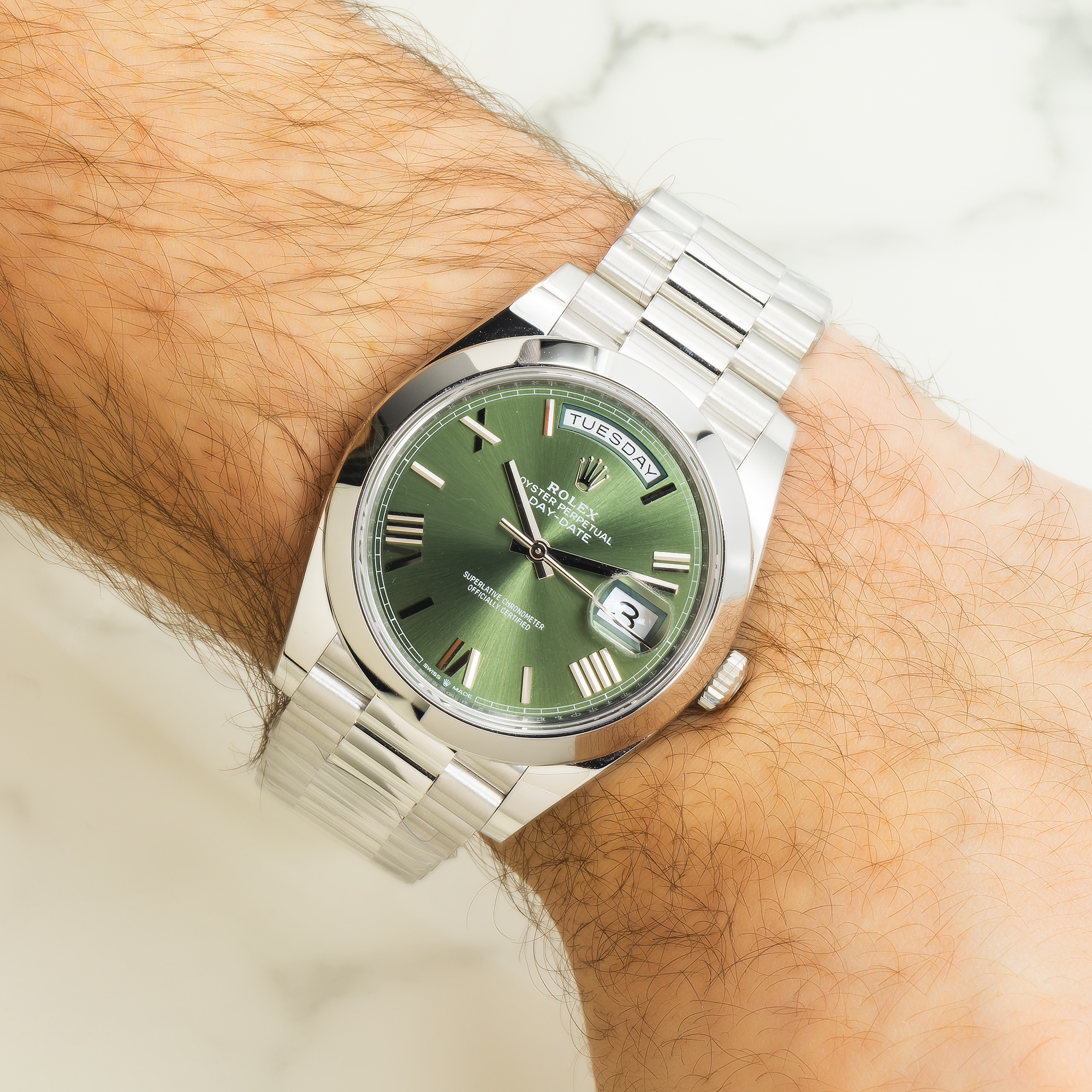 Rolex Platinum Day-Date 40mm 228206 with President Bracelet-Rolex-JD Watches NY