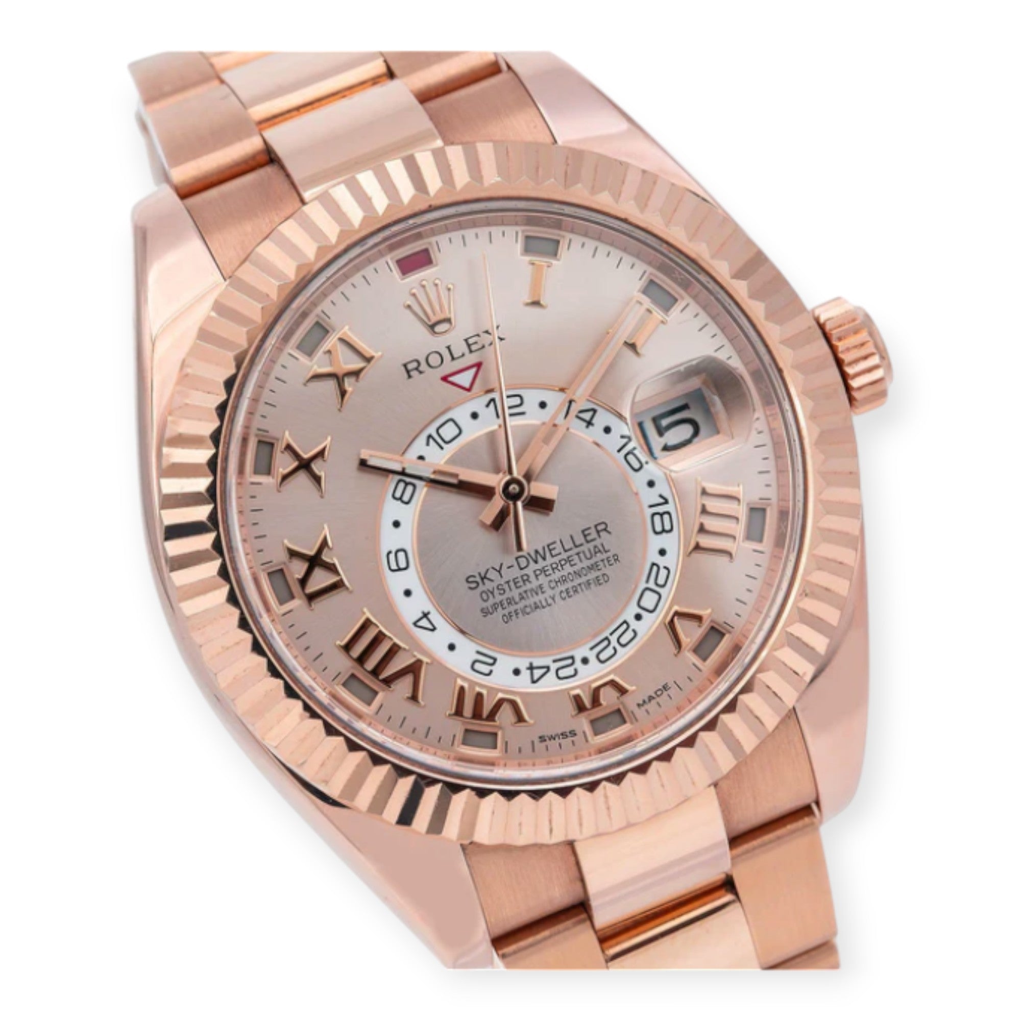 Rolex Sky Dweller Rose Gold 326935 Pink Sundust Dial Oyster Bracelet-Rolex-JD Watches NY