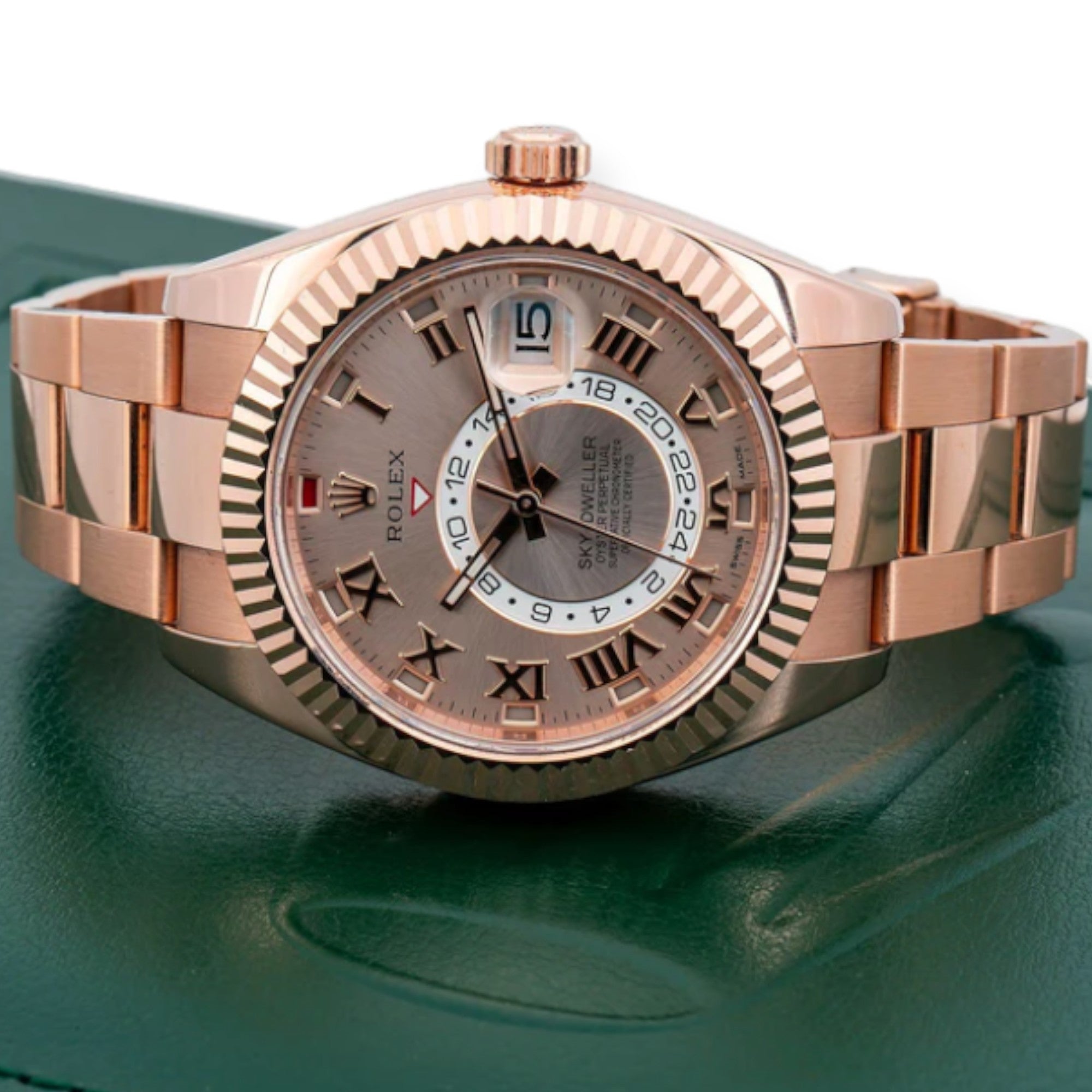 Rolex Sky Dweller Rose Gold 326935 Pink Sundust Dial Oyster Bracelet-Rolex-JD Watches NY