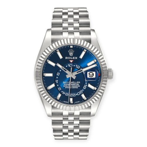 Rolex Sky Dweller Stainless Steel Blue Dial Jubilee Bracelet 326934