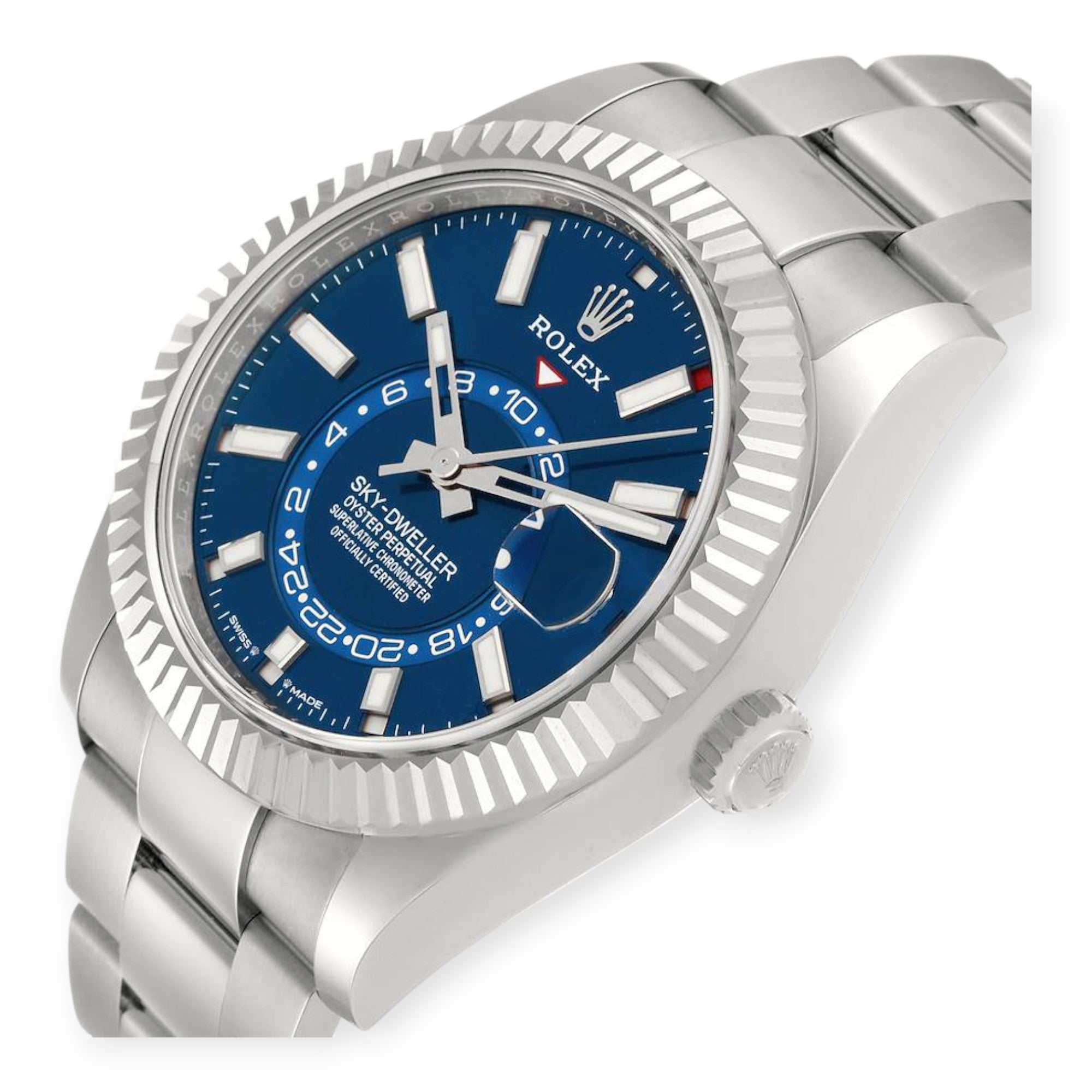 Rolex Sky Dweller Stainless Steel Blue Dial Oyster Bracelet 326934-Rolex-JD Watches NY