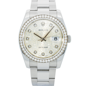 Rolex Stainless Steel Datejust 36 116244 – Silver Jubilee Diamond Dial, Diamond Bezel, Oyster Bracelet