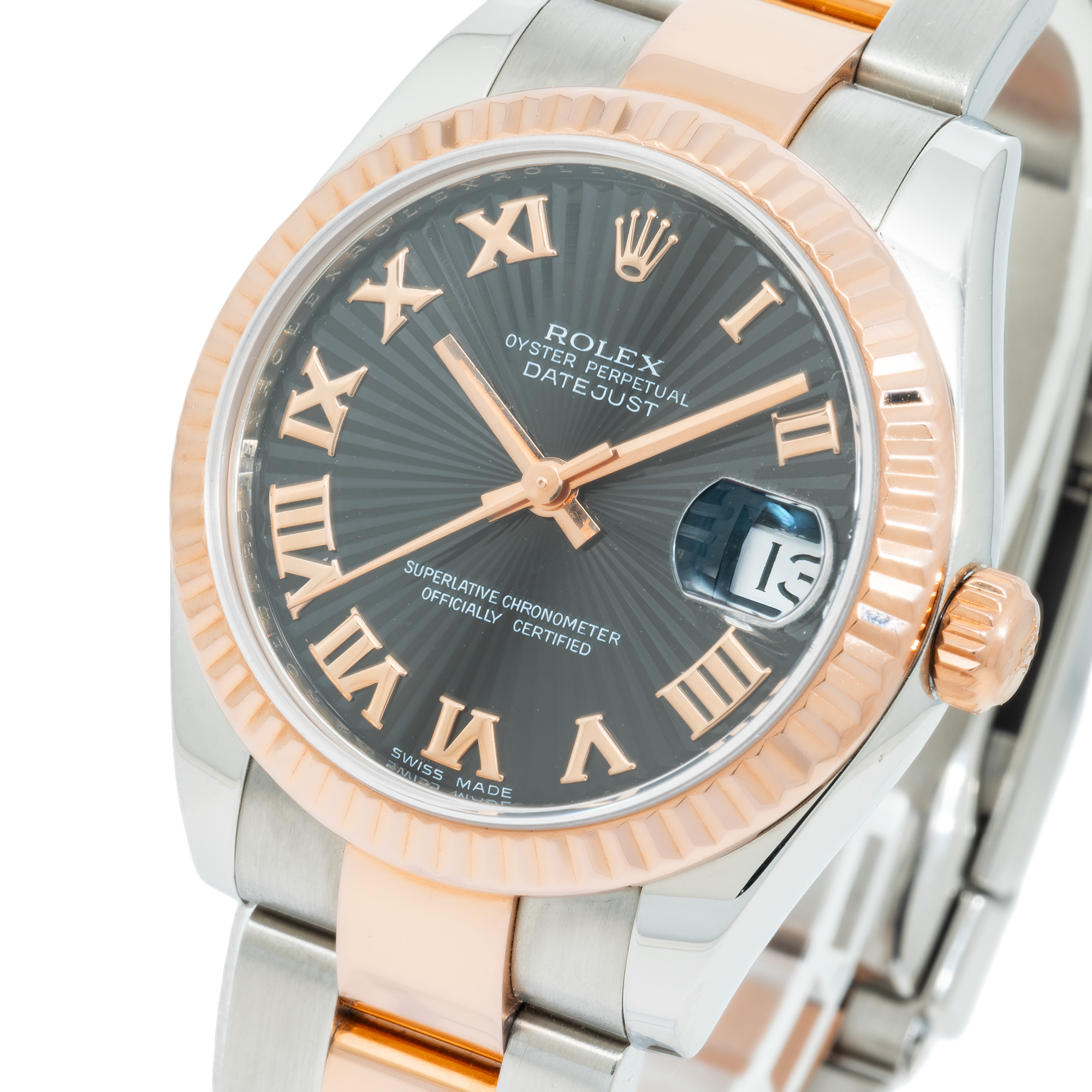 Rolex Stainless Steel & Everose Gold Datejust 178271 with Oyster Braclet-Rolex-JD Watches NY