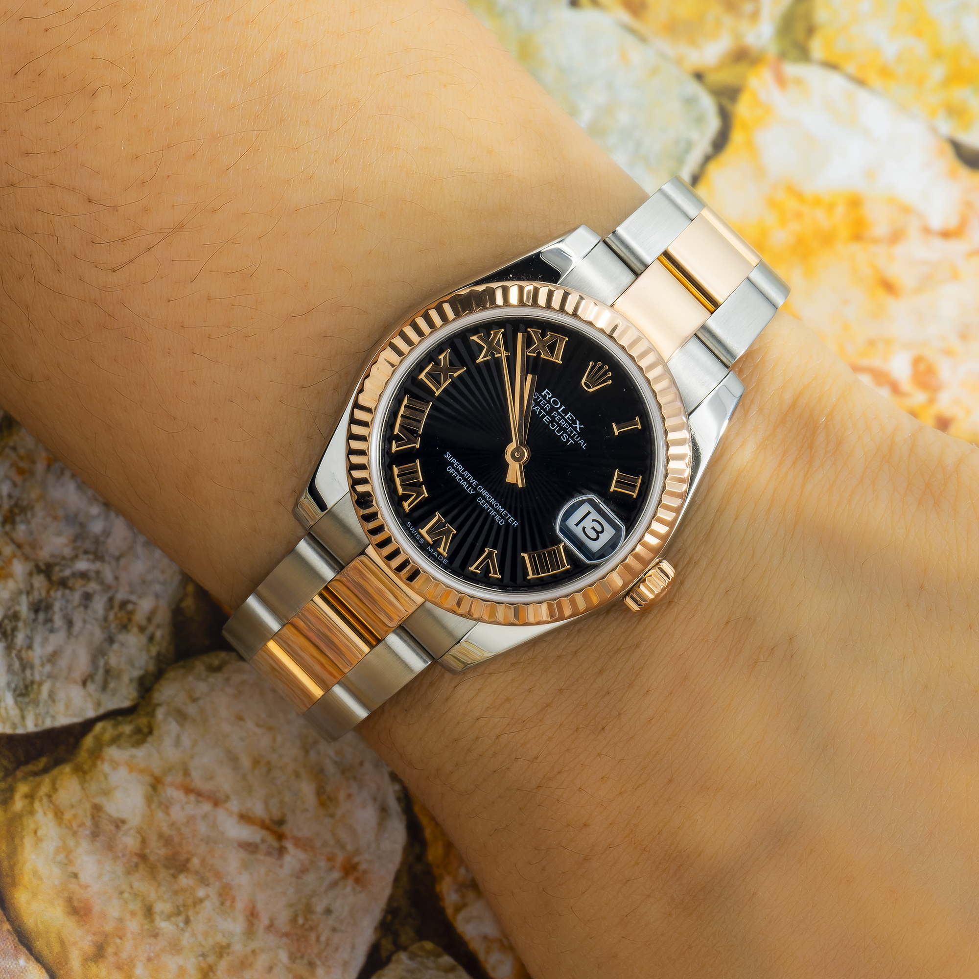 Rolex Stainless Steel & Everose Gold Datejust 178271 with Oyster Braclet-Rolex-JD Watches NY