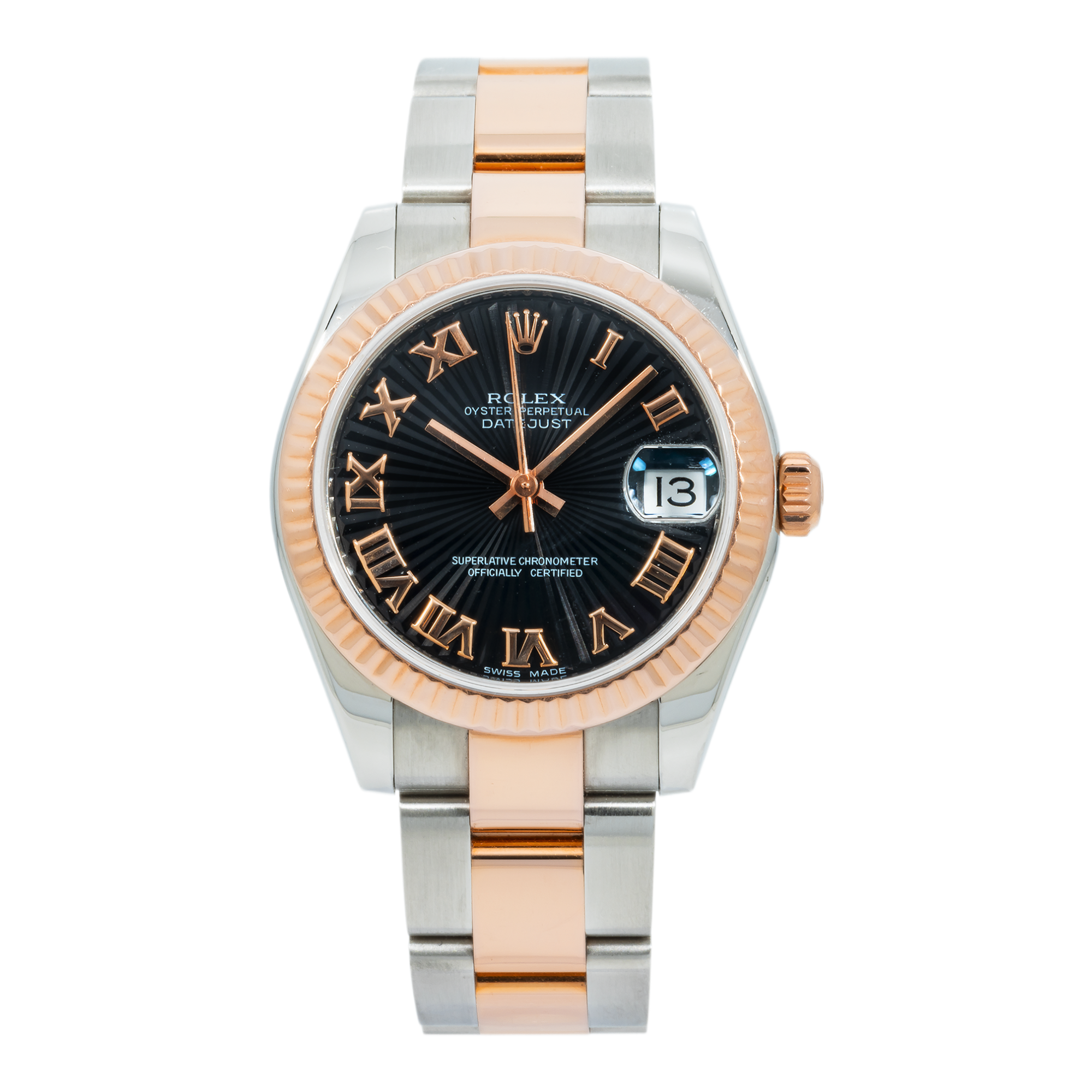 Rolex Stainless Steel & Everose Gold Datejust 178271 with Oyster Braclet-Rolex-JD Watches NY