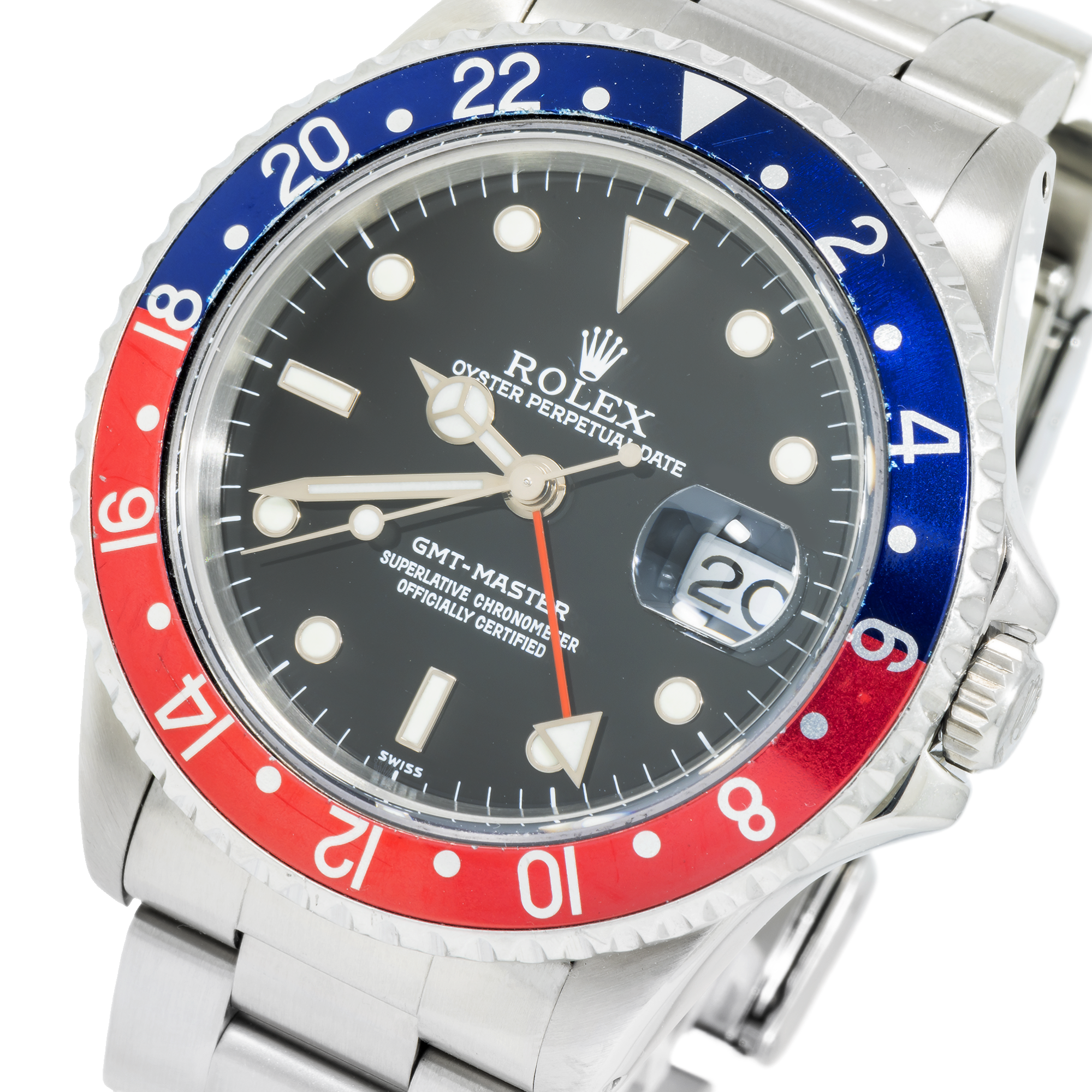 Rolex Stainless Steel GMT Master II 16700 with Red and Blue Insert (Pepsi) and Oyster Bracelet-Rolex-JD Watches NY