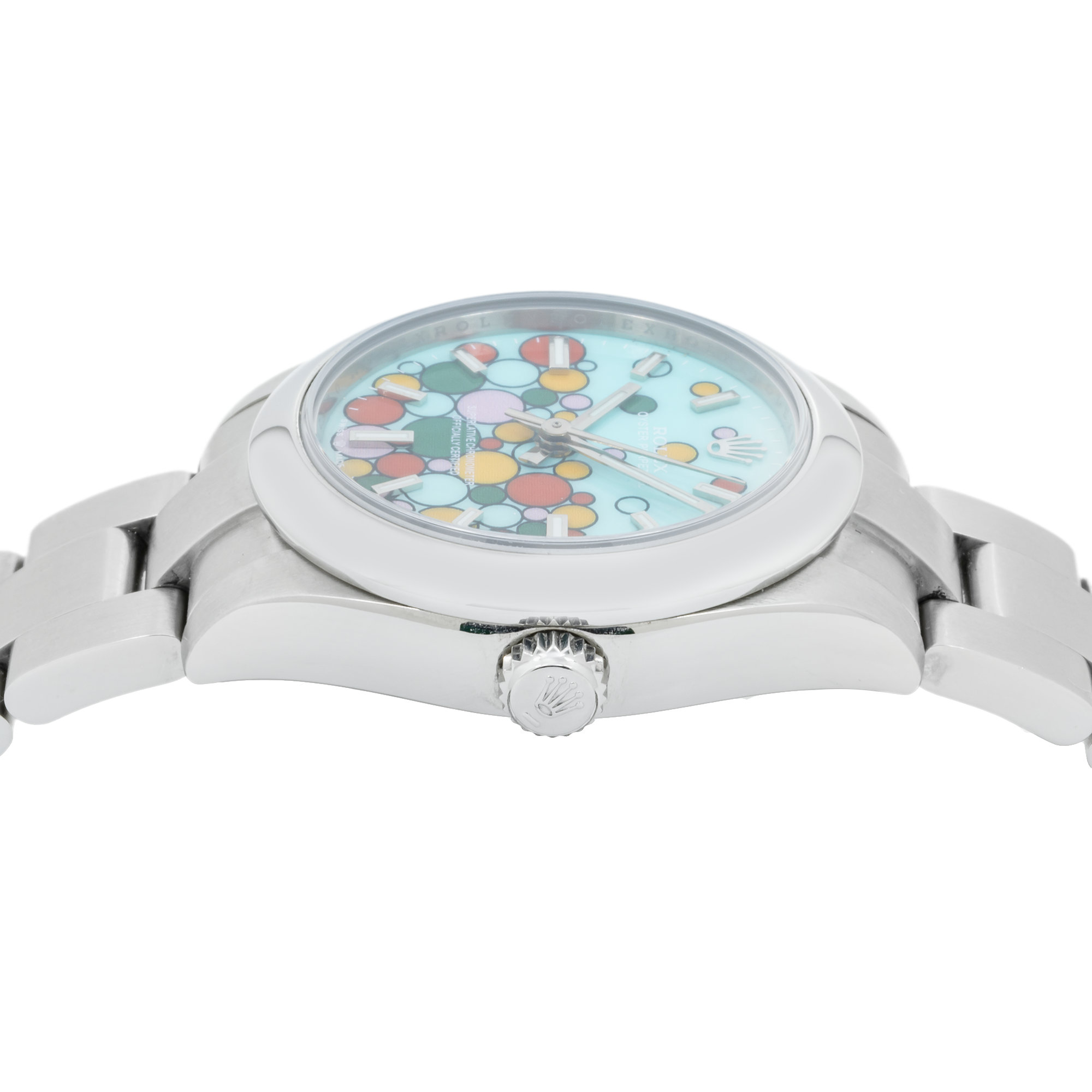 Rolex Stainless Steel Oyster 177200 Perpetual 31mm with "Custom Celebration Dial" with Oyster Bracelet-Rolex-JD Watches NY
