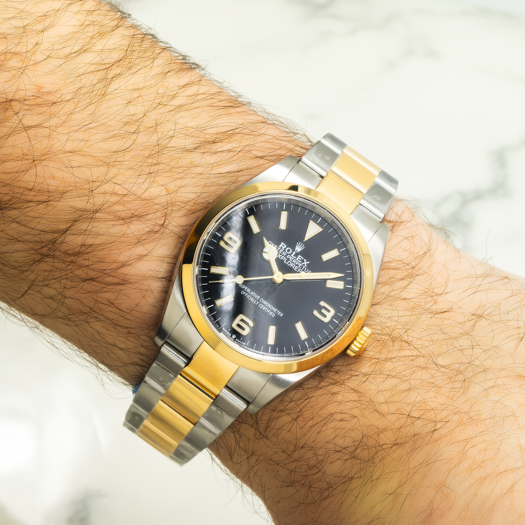 Rolex Stainless Steel & Yellow Gold 36mm Explorer with Oyster Bracelet 124273-Rolex-JD Watches NY