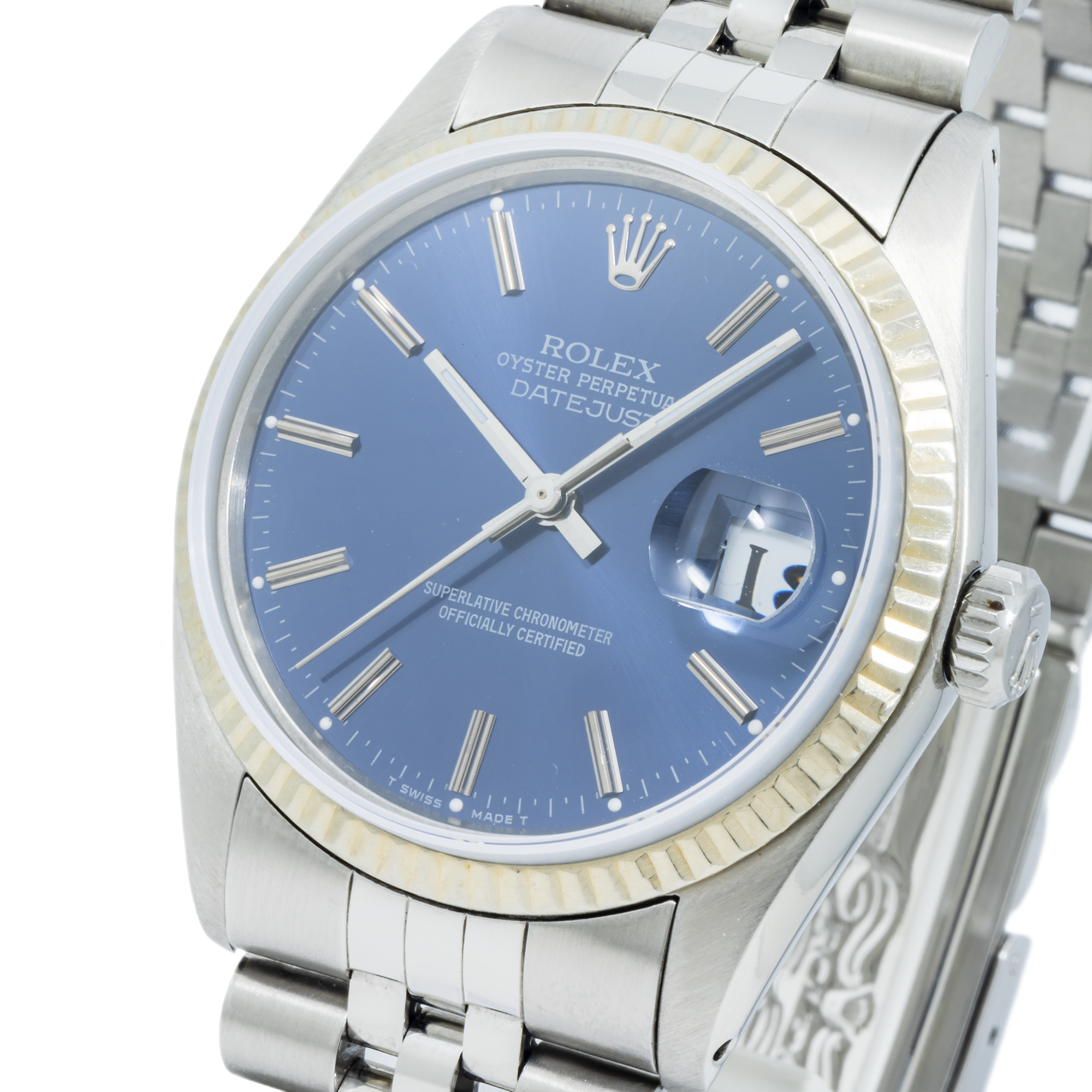 Rolex Stainless Steel and White Gold Datejust (16014) Jubilee bracelet-Rolex-JD Watches NY