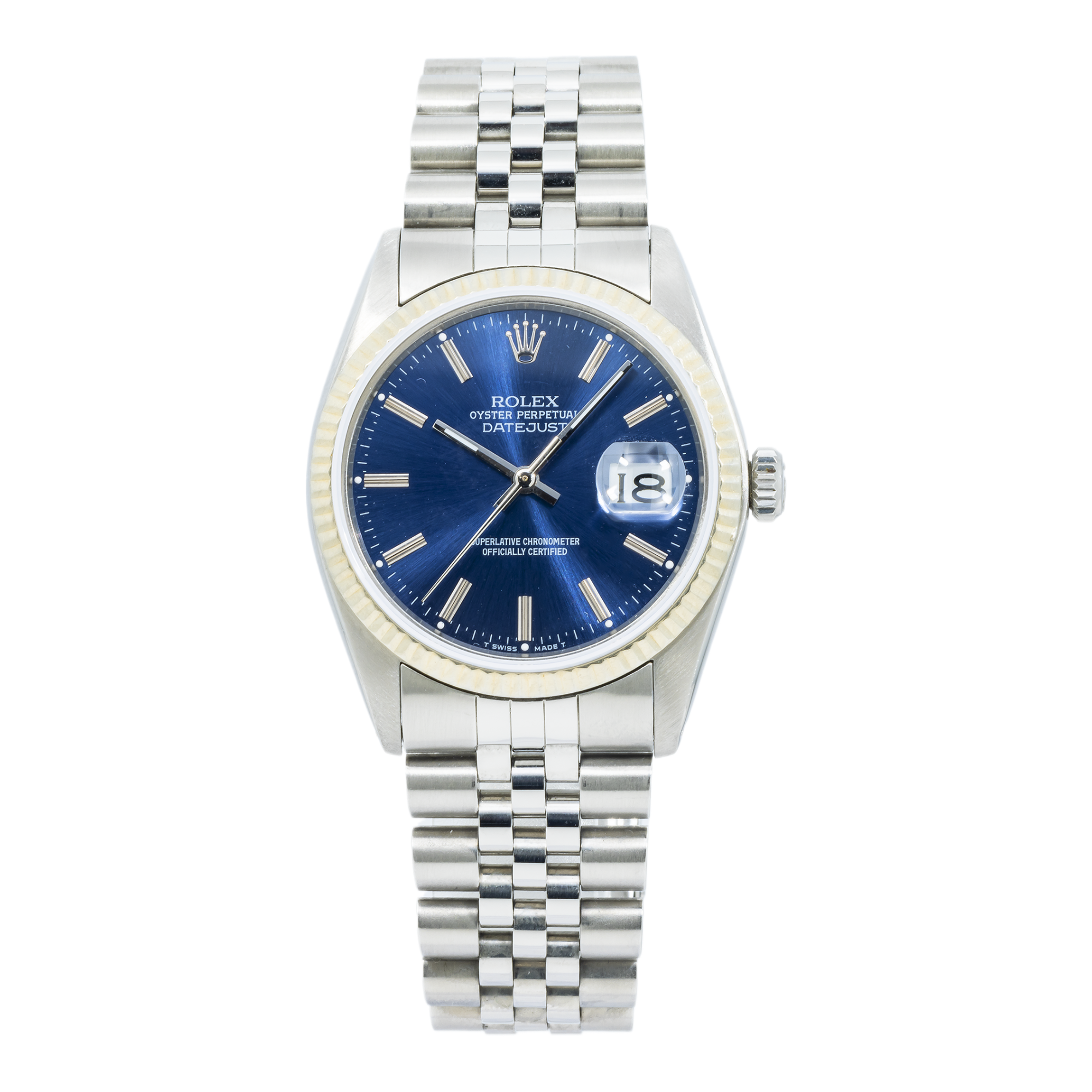 Rolex Stainless Steel and White Gold Datejust (16014) Jubilee bracelet-Rolex-JD Watches NY