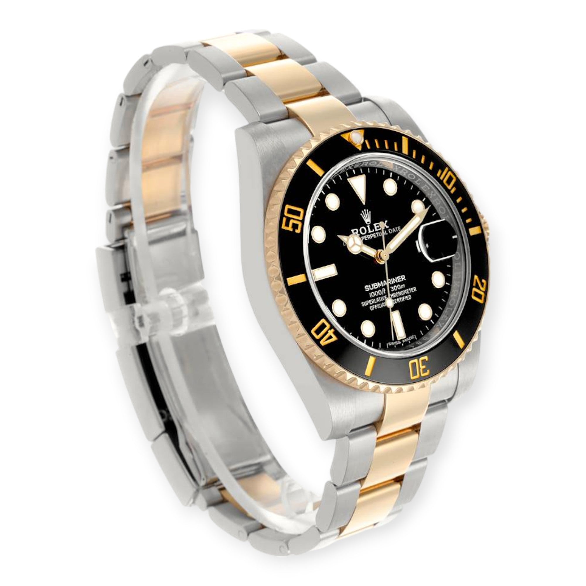 Rolex Submariner 40MM Two Tone Watch Blue Ceramic Bezel Blue Dial 116613LN-Rolex-JD Watches NY