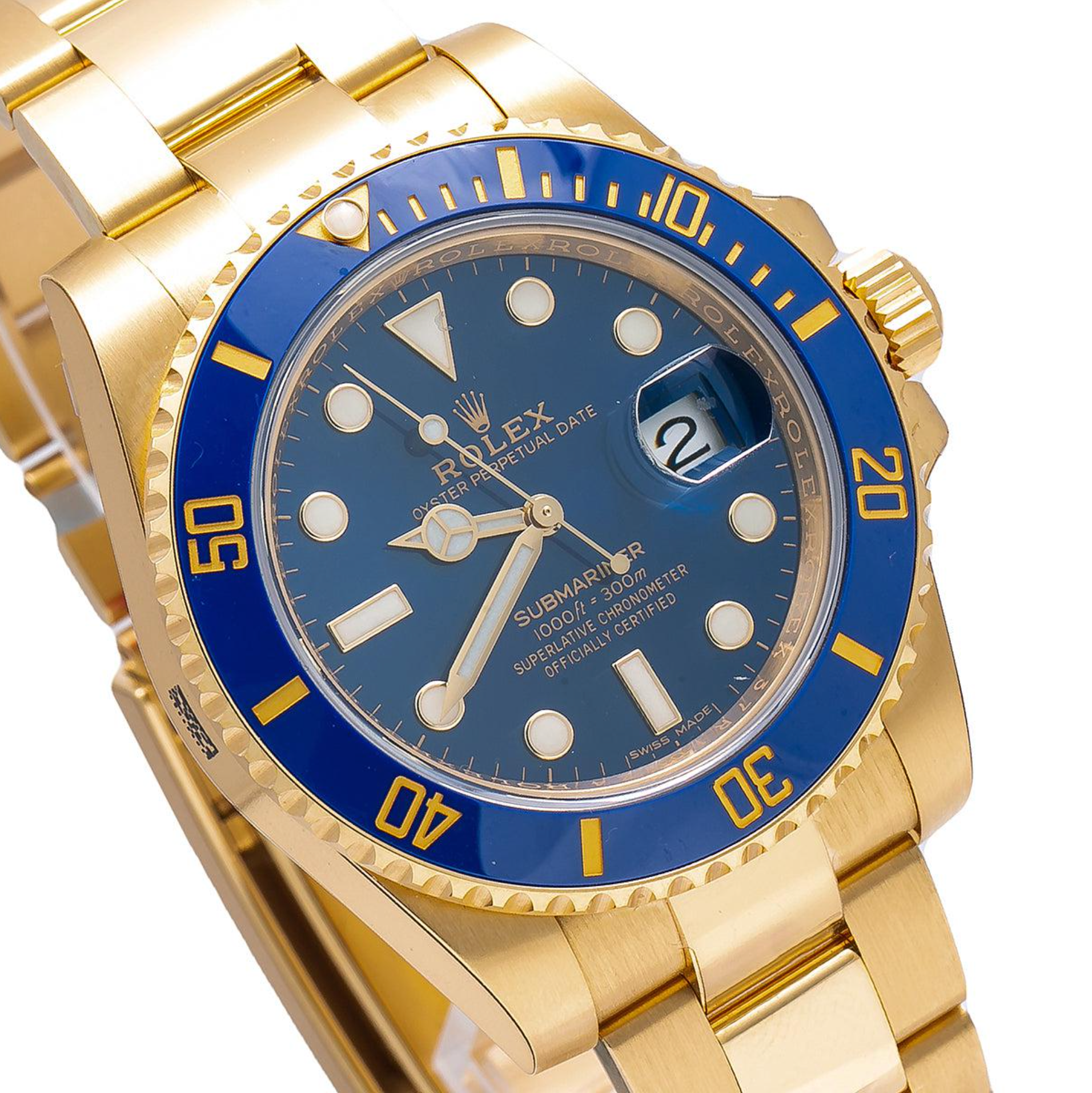 Rolex Submariner Date – 18k Yellow Gold with Blue Dial and Blue Ceramic Bezel Ref. 126618LB