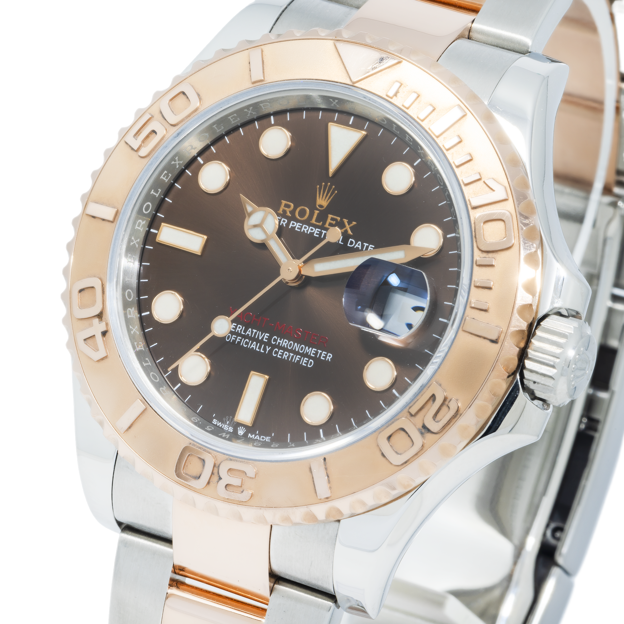 Rolex Yacht-Master 126621 40mm Everose Rolesor Chocolate Dial Oyster Bracelet Men’s Watch (Year: 202 to 2024)-Rolex-JD Watches NY