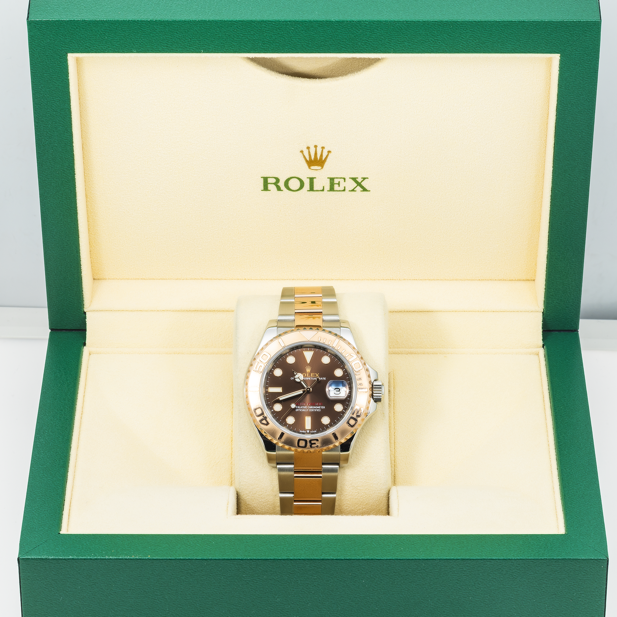 Rolex Yacht-Master 126621 40mm Everose Rolesor Chocolate Dial Oyster Bracelet Men’s Watch (Year: 202 to 2024)-Rolex-JD Watches NY