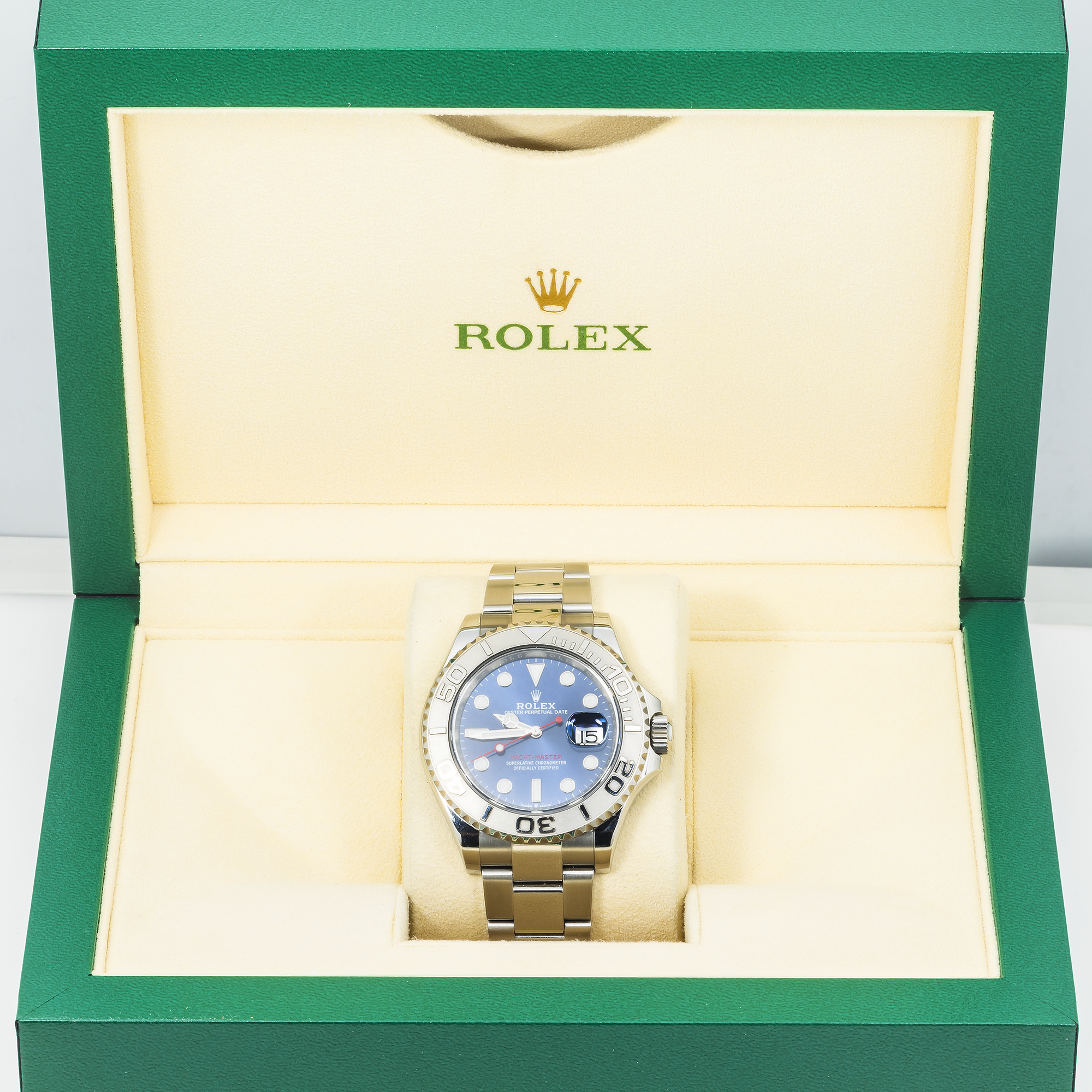 Rolex Yacht-Master 126622 40mm Steel & Platinum Blue Dial Oyster Bracelet Men’s Watch (Year 2018-2020)-Rolex-JD Watches NY