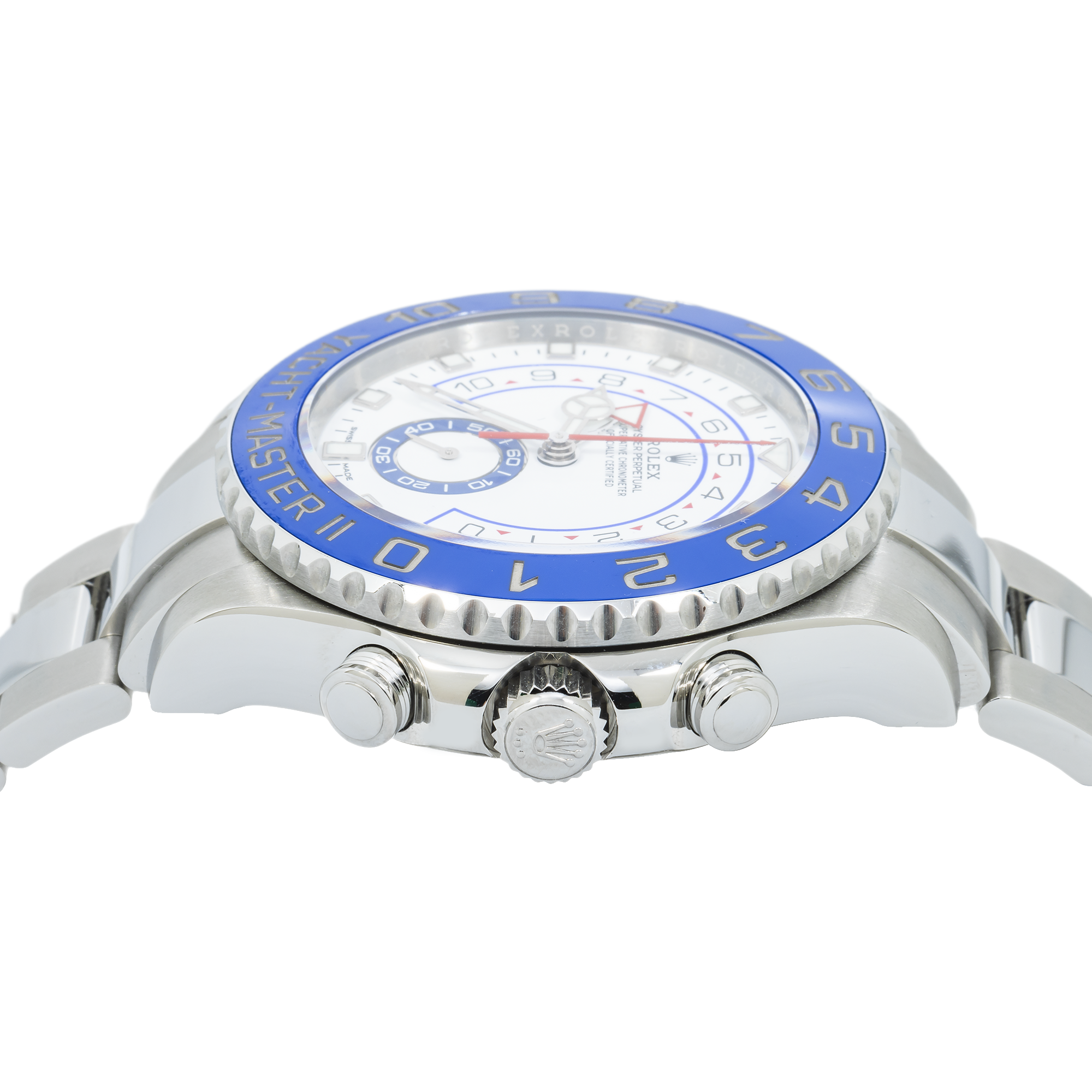 Rolex Yacht-Master II 116680 44mm Stainless Steel White Dial Regatta Chronograph Men’s Watch (2022 - 2024)-Rolex-JD Watches NY