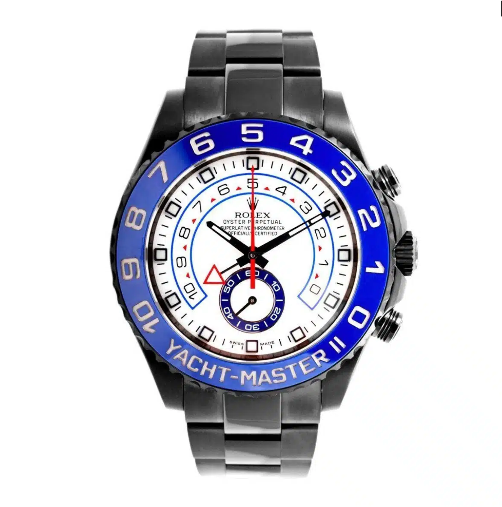 Rolex Yacht-Master II 44mm White Dial – Black PVD Coated Stainless Steel – Ref. 116680