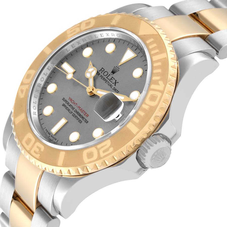 Rolex Yachtmaster 16623 Steel Yellow Gold Slate Dial Mens Watch-Rolex-JD Watches NY