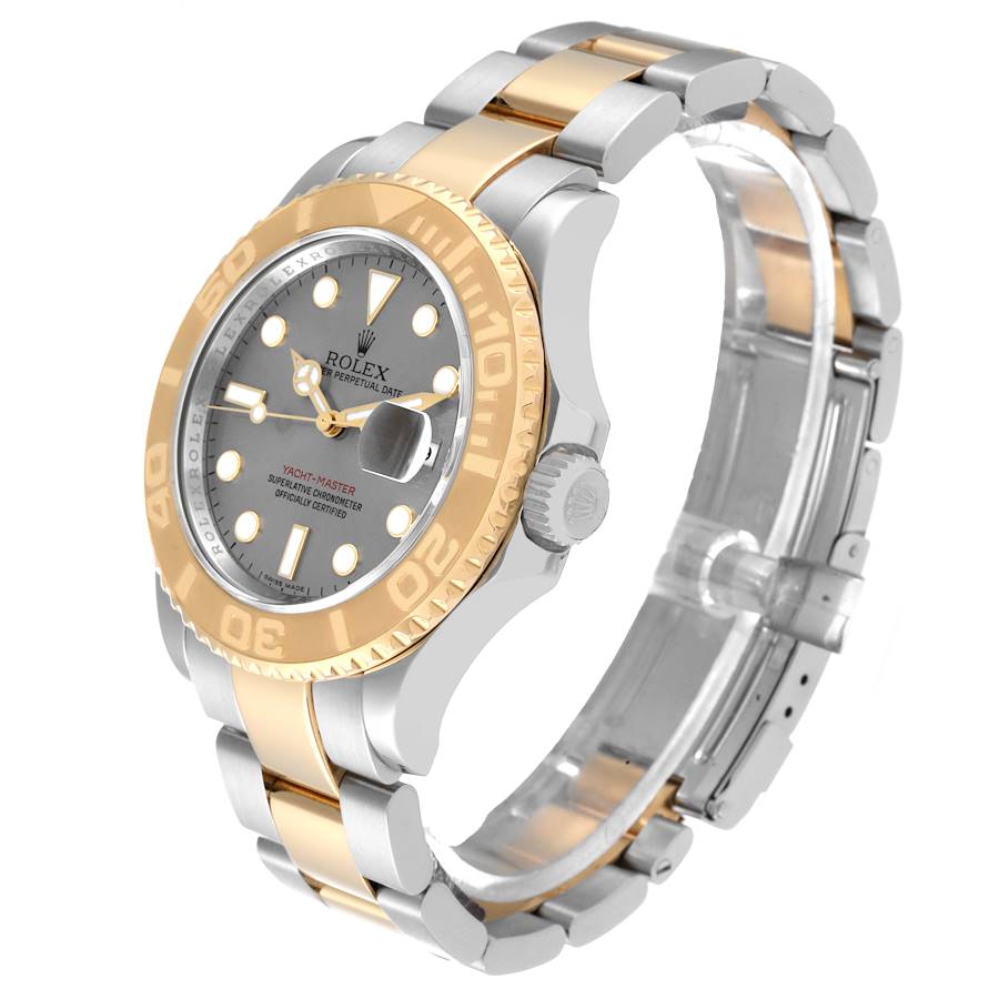 Rolex Yachtmaster 16623 Steel Yellow Gold Slate Dial Mens Watch-Rolex-JD Watches NY