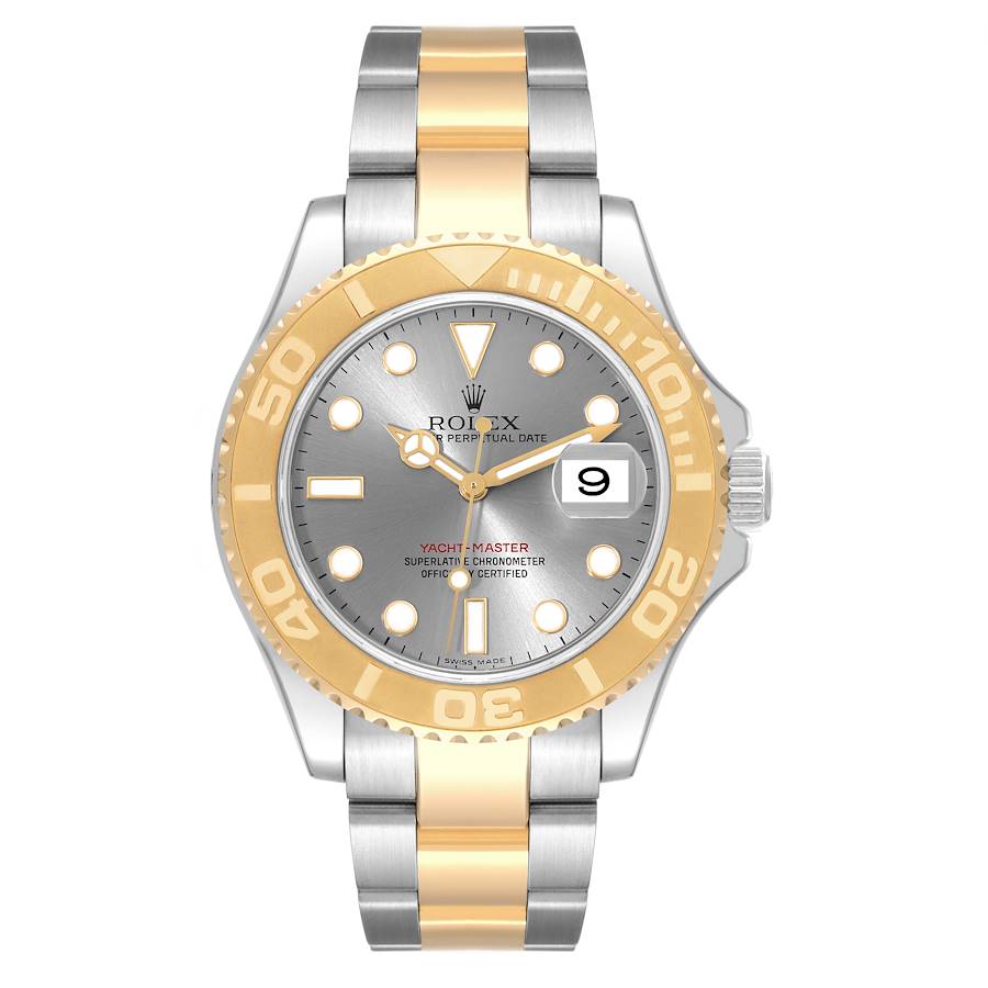 Rolex Yachtmaster 16623 Steel Yellow Gold Slate Dial Mens Watch-Rolex-JD Watches NY