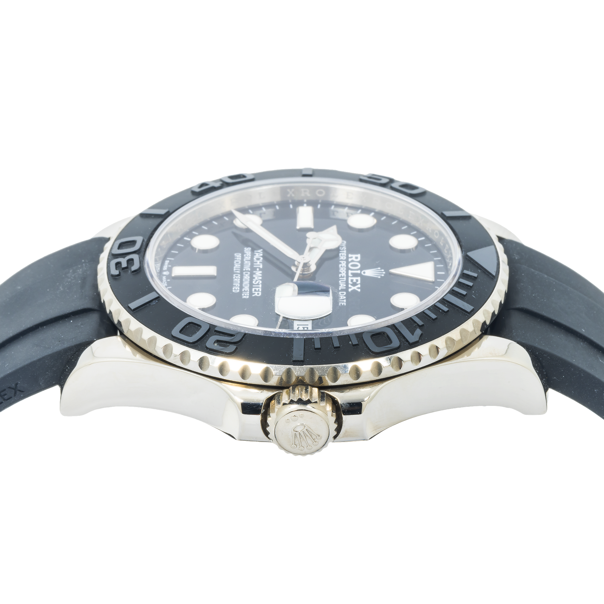Rolex Yachtmaster White Gold Oysterflex Bracelet Mens Watch 226659-Rolex-JD Watches NY