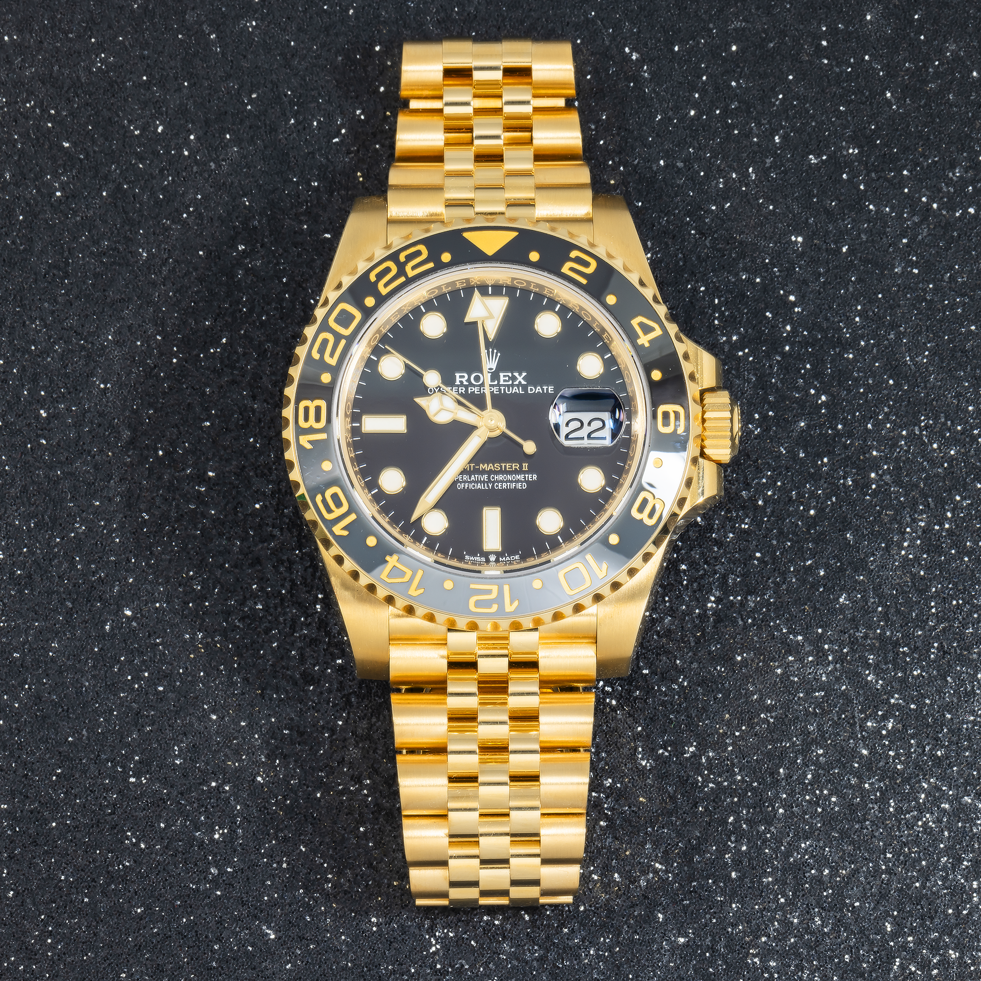 Rolex Yellow Gold GMT Master II 126718GRNR with Jubilee Bracelet-Rolex-JD Watches NY