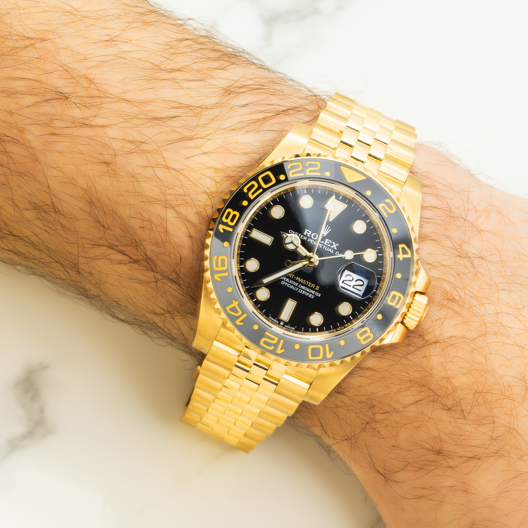 Rolex Yellow Gold GMT Master II 126718GRNR with Jubilee Bracelet-Rolex-JD Watches NY