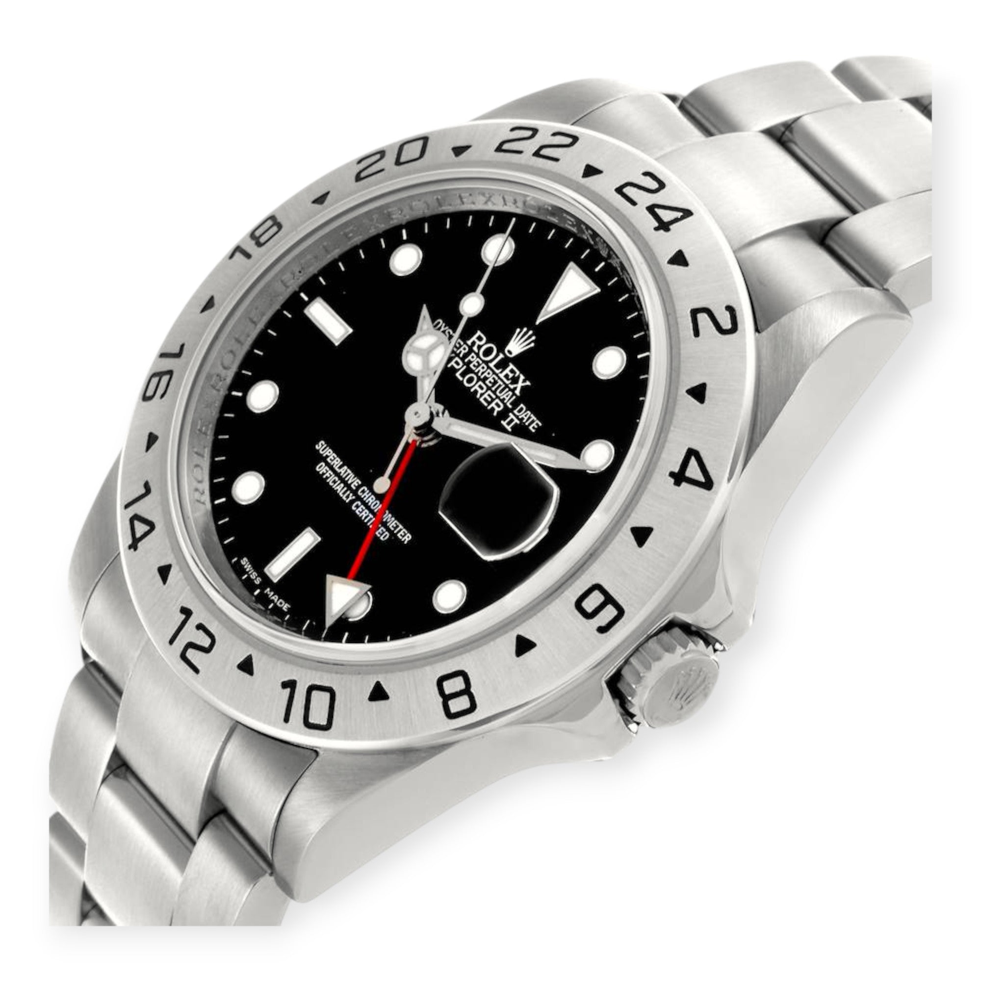 Stainless Steel Rolex Explorer II 16570 40mm Black Dial Watch-Rolex-JD Watches NY