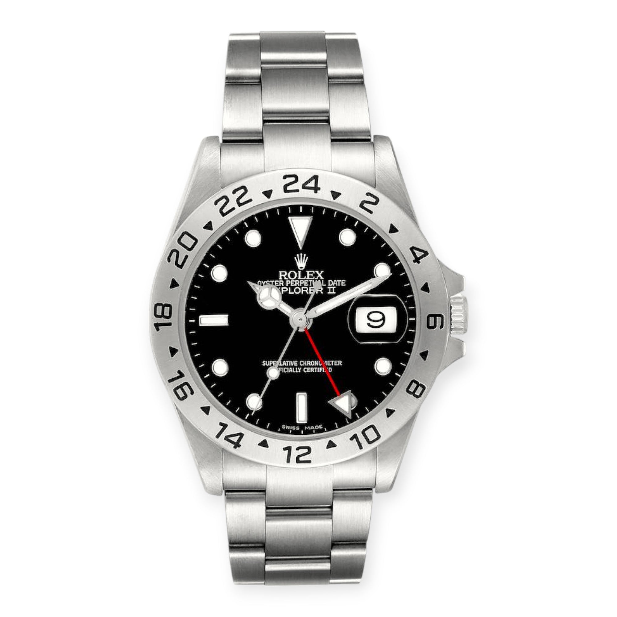Stainless Steel Rolex Explorer II 16570 40mm Black Dial Watch-Rolex-JD Watches NY