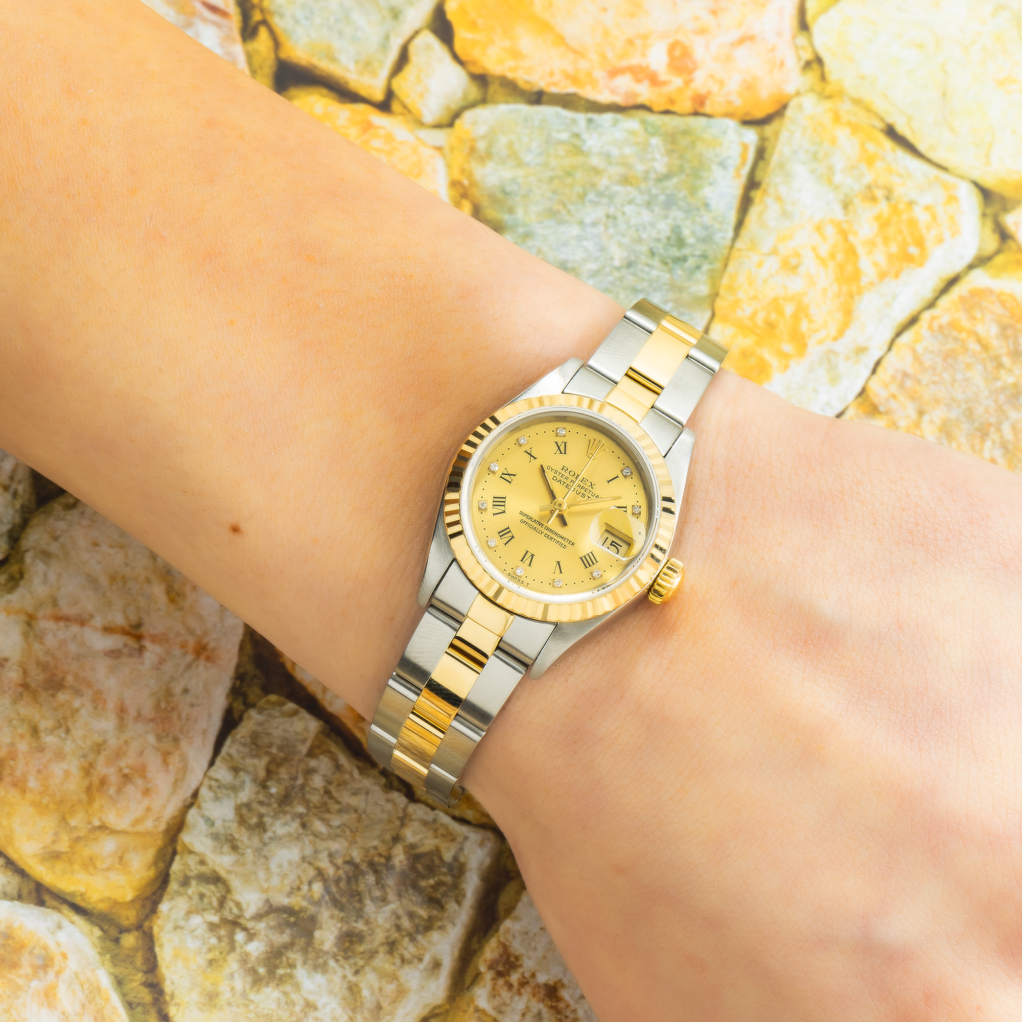 Rolex Datejust 26mm Two Tone On Wrist Vintage Two Tone Datejust On