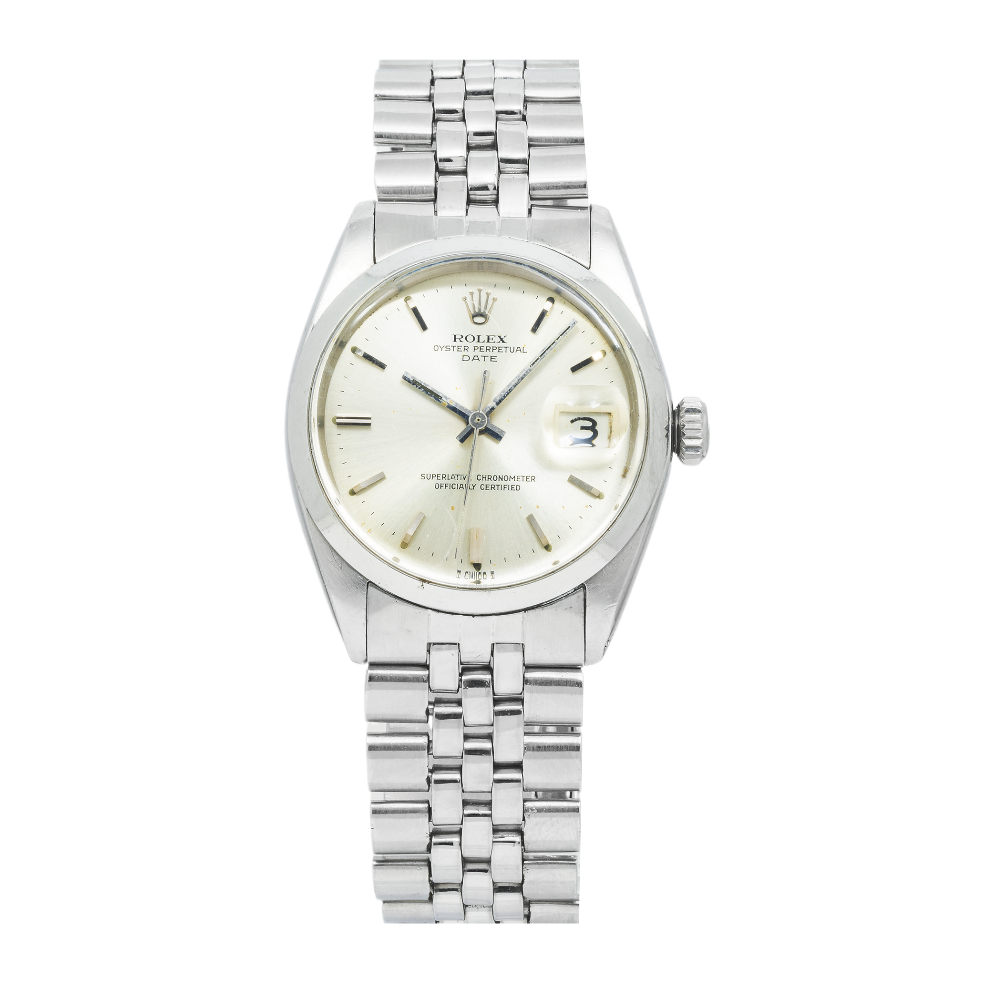 Vintage Rolex Oyster Stainless Steel Perpetual Date 1500 34mm (1972)-Rolex-JD Watches NY